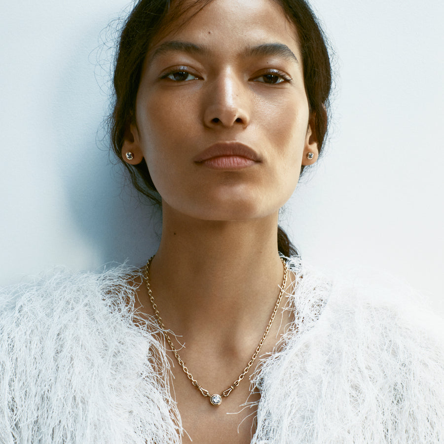 The CADENCE NECKLACE - SINGLE by East London jeweller Rachel Boston | Discover our collections of unique and timeless engagement rings, wedding rings, and modern fine jewellery. - Rachel Boston Jewellery