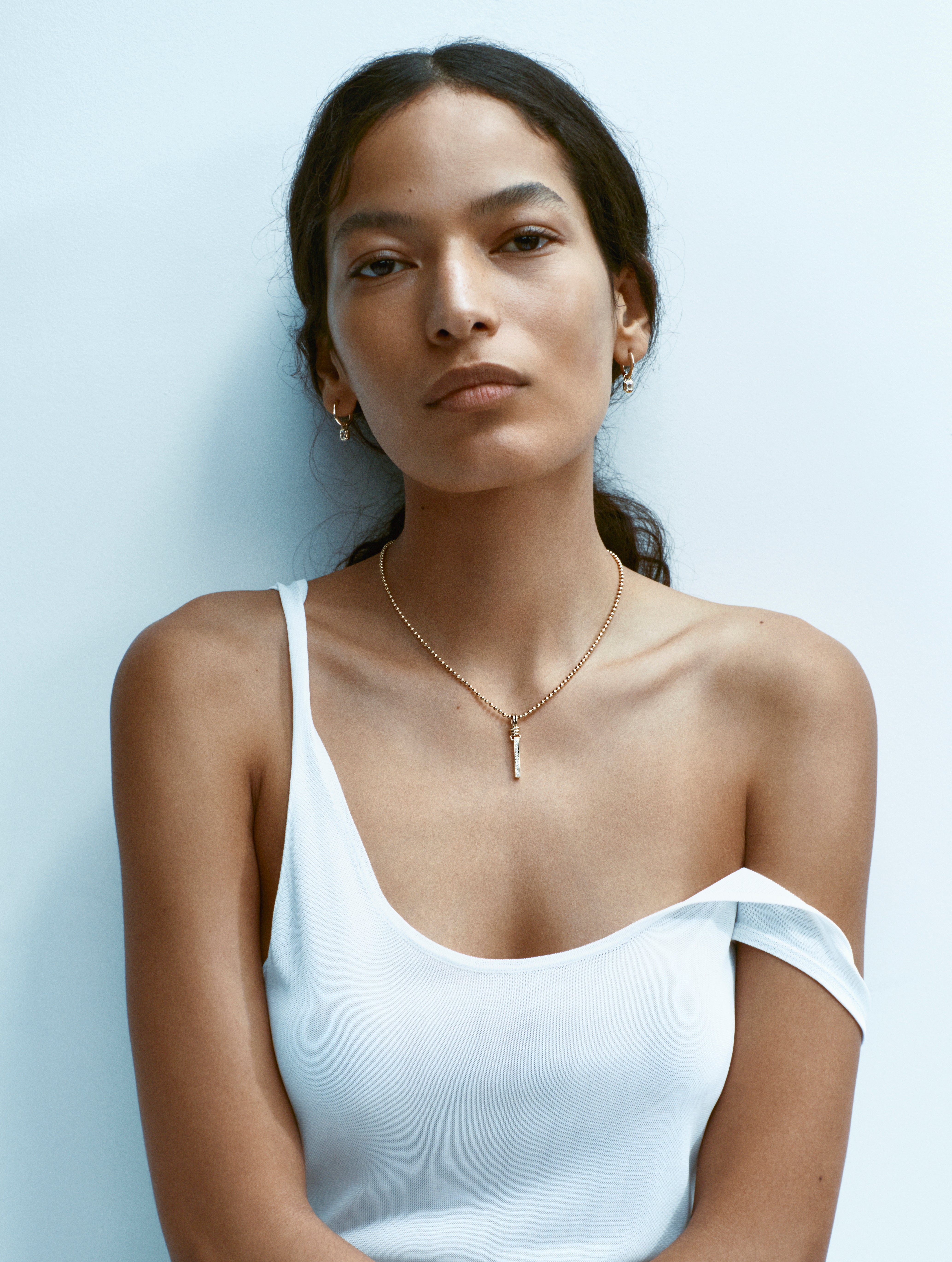 The Thread - Diamond Pendant by East London jeweller Rachel Boston | Discover our collections of unique and timeless engagement rings, wedding rings, and modern fine jewellery.