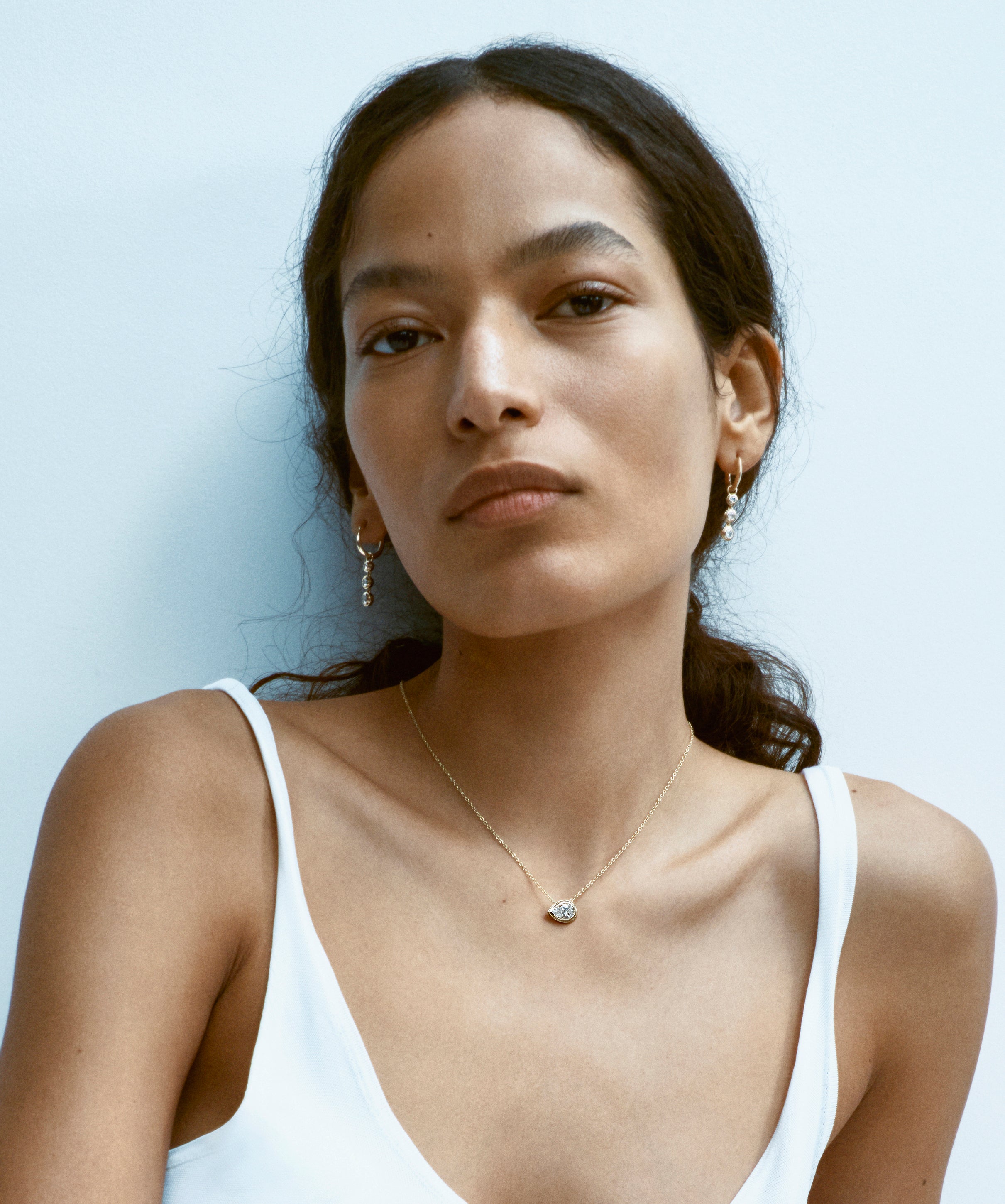 The Ripple Round Drop Earrings by East London jeweller Rachel Boston | Discover our collections of unique and timeless engagement rings, wedding rings, and modern fine jewellery.