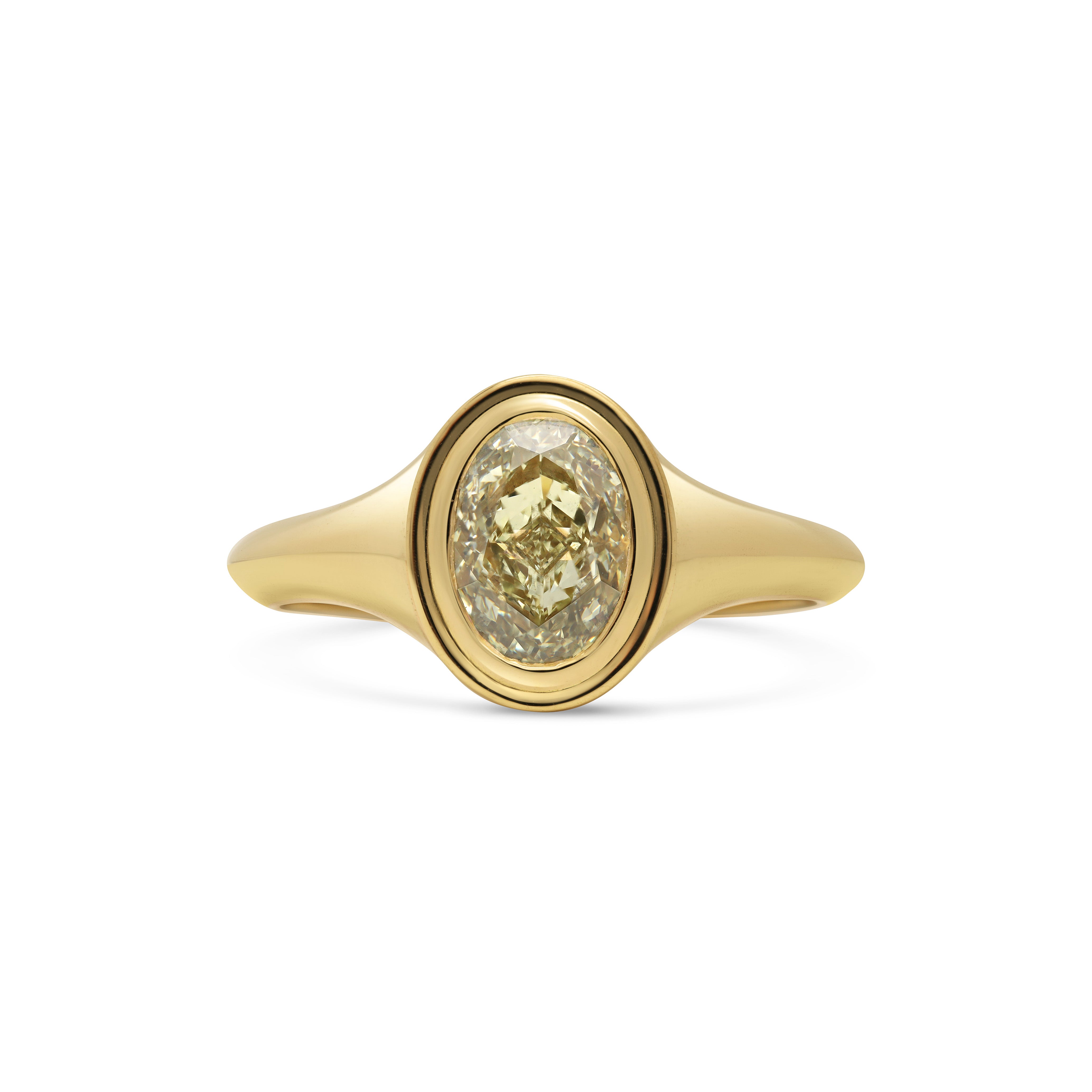 The Quintus Ring - 1.29ct Yellow by East London jeweller Rachel Boston | Discover our collections of unique and timeless engagement rings, wedding rings, and modern fine jewellery.