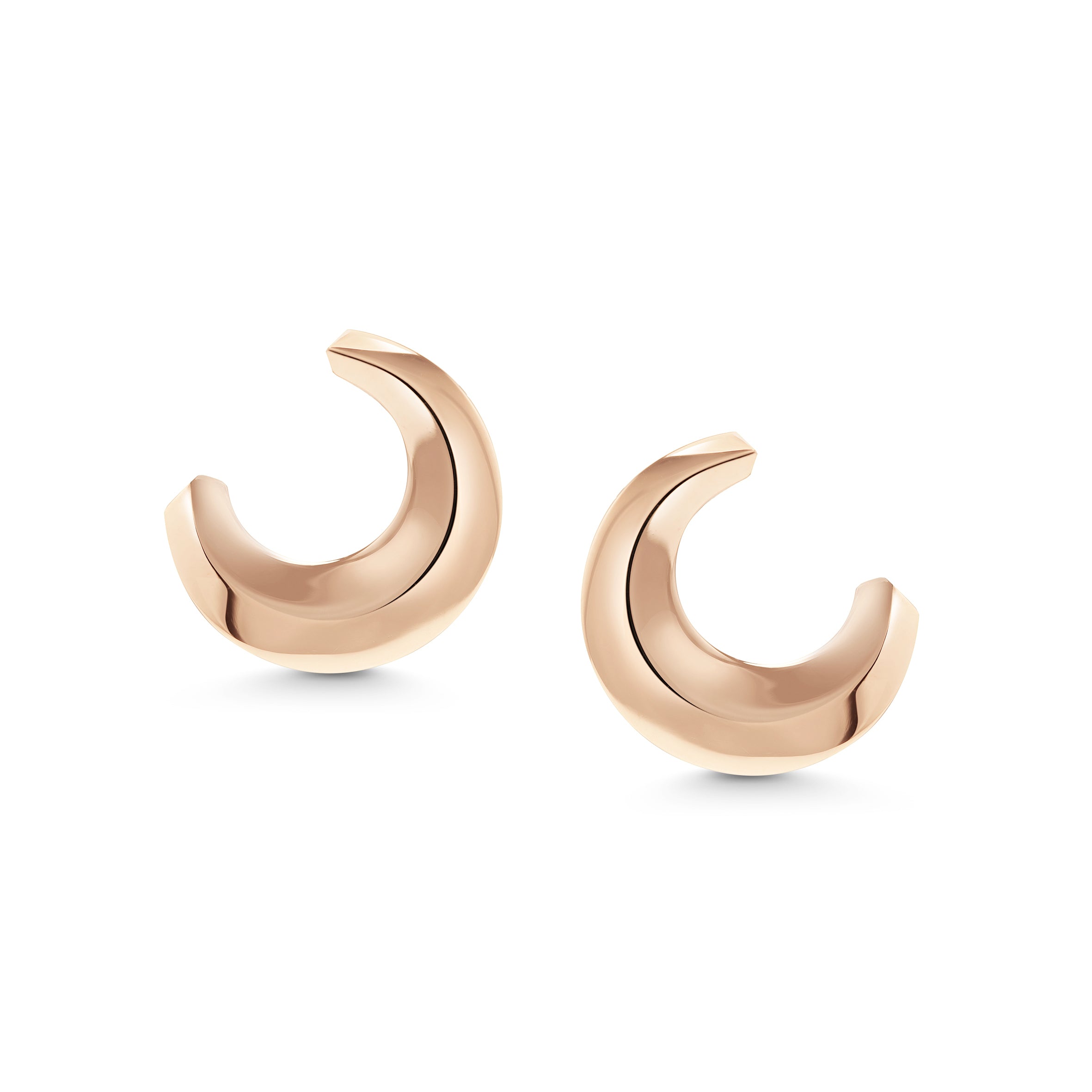 The Contour Earrings by East London jeweller Rachel Boston | Discover our collections of unique and timeless engagement rings, wedding rings, and modern fine jewellery.