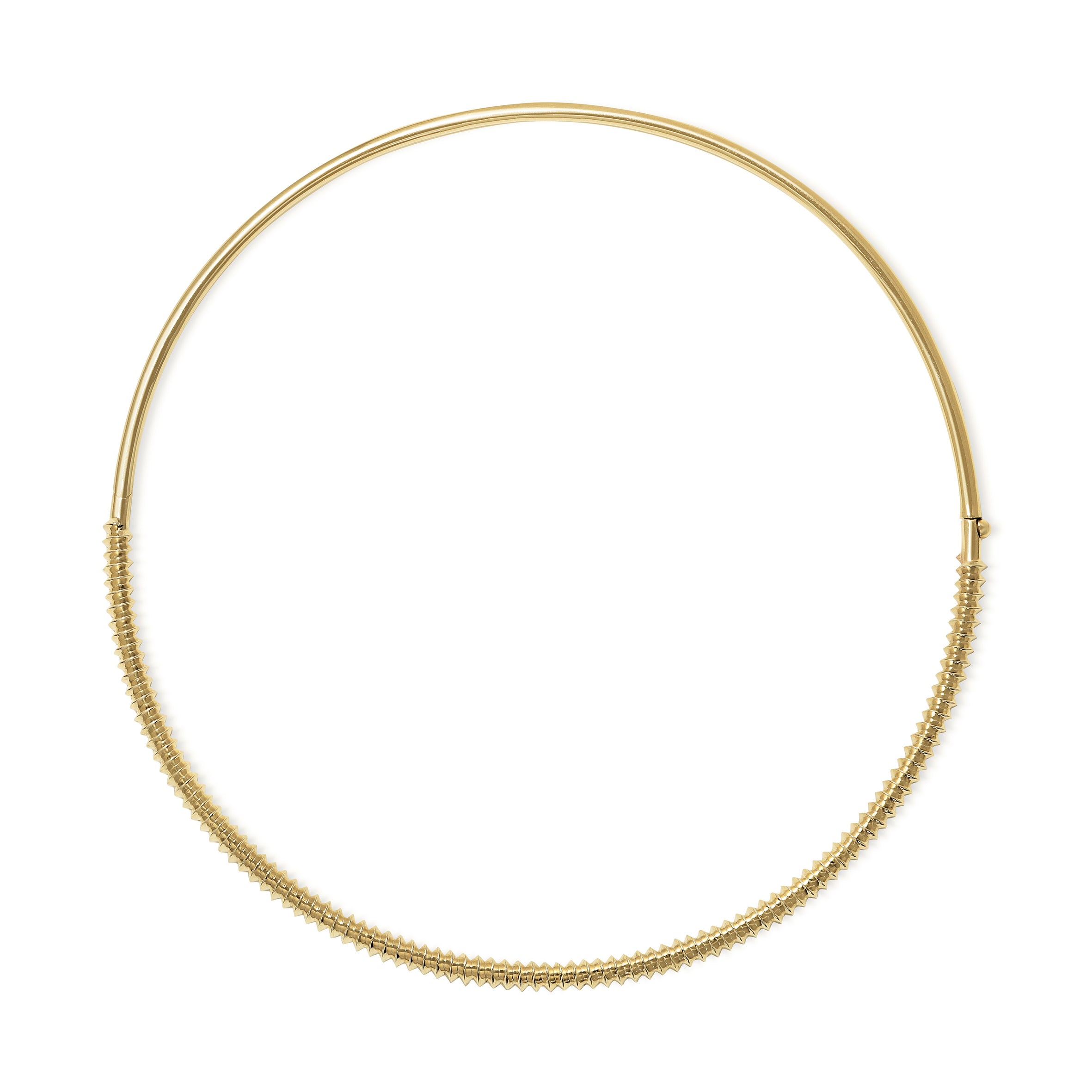 The Arc Torque by East London jeweller Rachel Boston | Discover our collections of unique and timeless engagement rings, wedding rings, and modern fine jewellery.