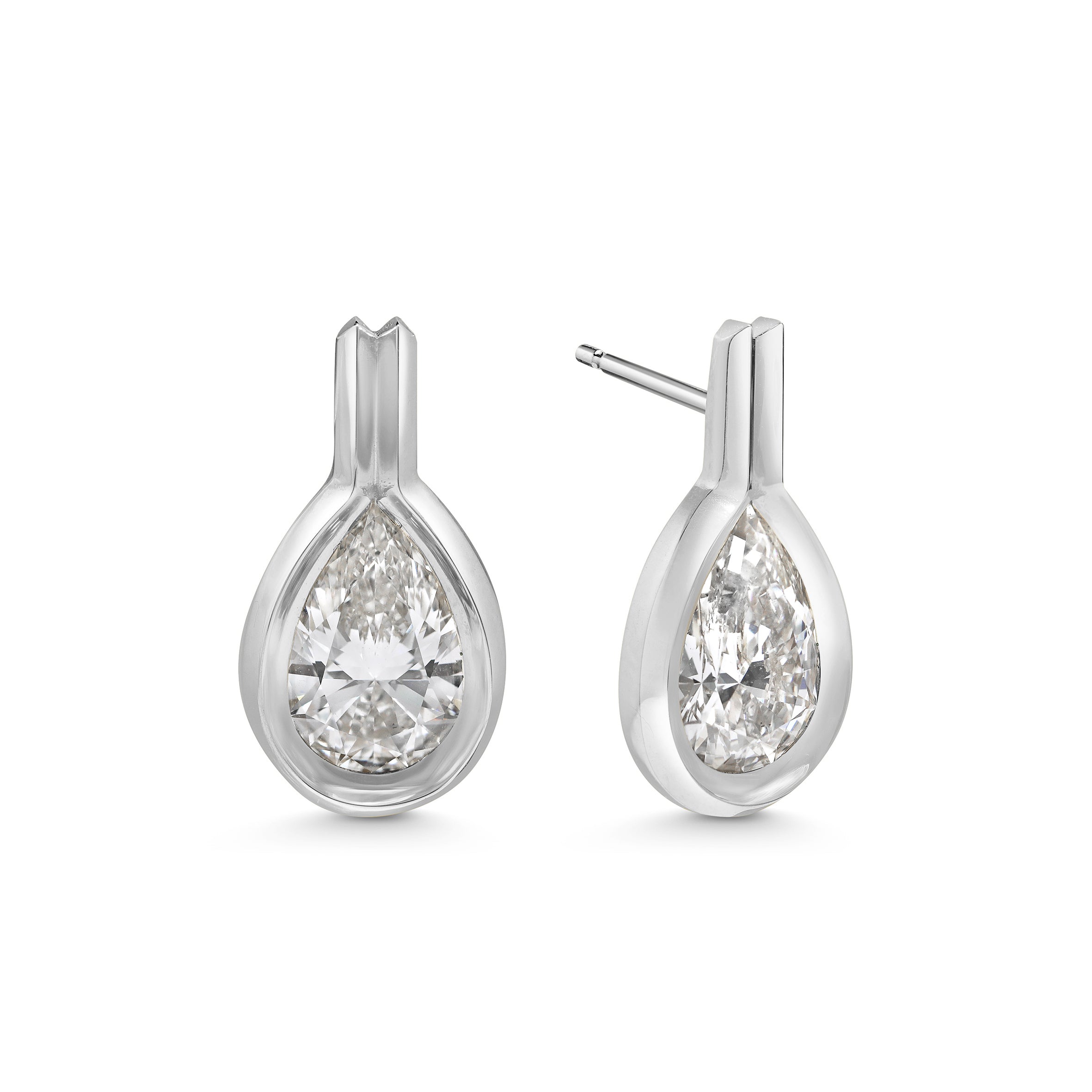 The Balance Earrings by East London jeweller Rachel Boston | Discover our collections of unique and timeless engagement rings, wedding rings, and modern fine jewellery.