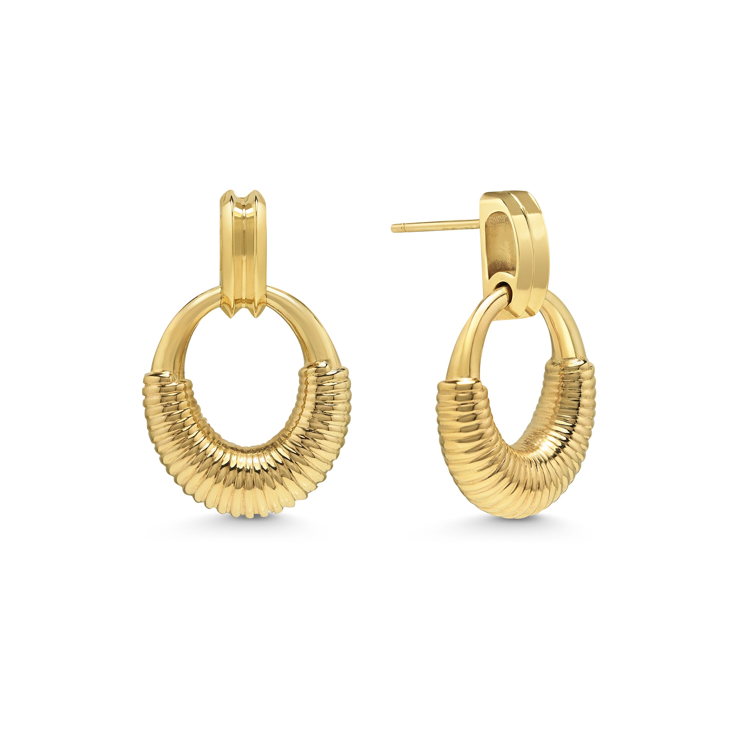 The HELIX Earrings by East London jeweller Rachel Boston | Discover our collections of unique and timeless engagement rings, wedding rings, and modern fine jewellery.