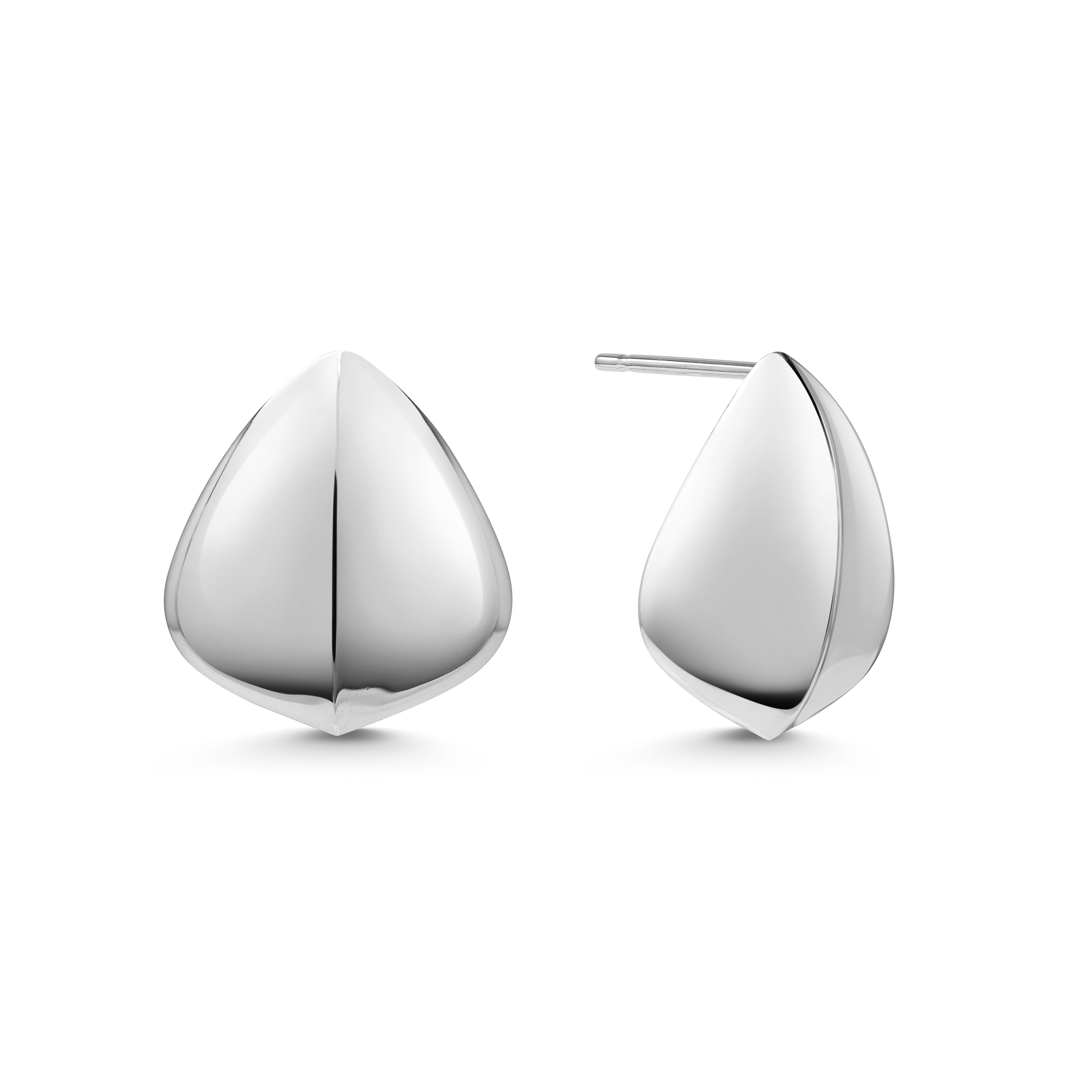 The Span Earrings by East London jeweller Rachel Boston | Discover our collections of unique and timeless engagement rings, wedding rings, and modern fine jewellery.