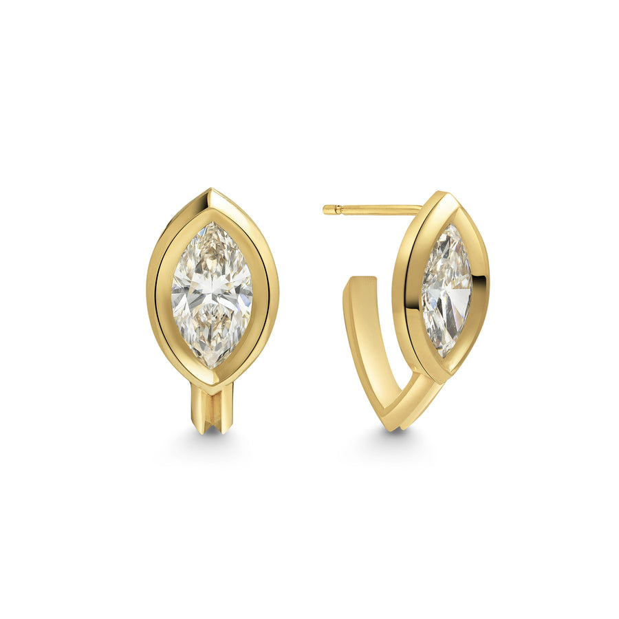 The TRACE Earrings by East London jeweller Rachel Boston | Discover our collections of unique and timeless engagement rings, wedding rings, and modern fine jewellery. - Rachel Boston Jewellery