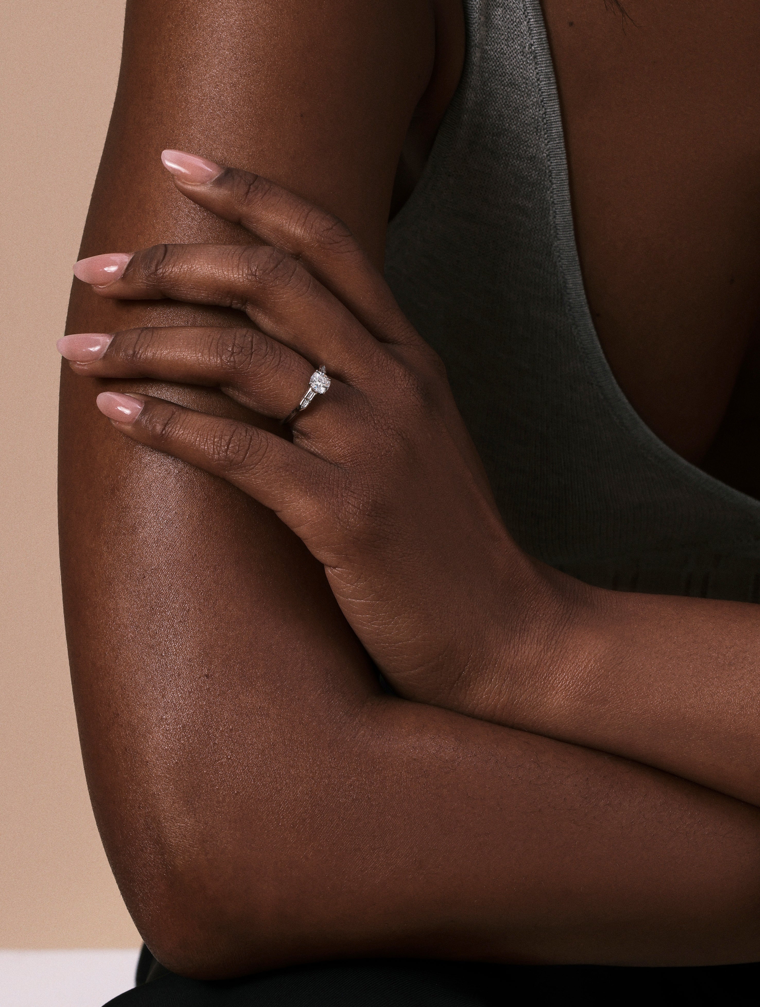 The Anita Ring by East London jeweller Rachel Boston | Discover our collections of unique and timeless engagement rings, wedding rings, and modern fine jewellery.