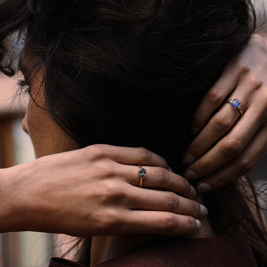 The Baudó Ring by East London jeweller Rachel Boston | Discover our collections of unique and timeless engagement rings, wedding rings, and modern fine jewellery. - Rachel Boston Jewellery