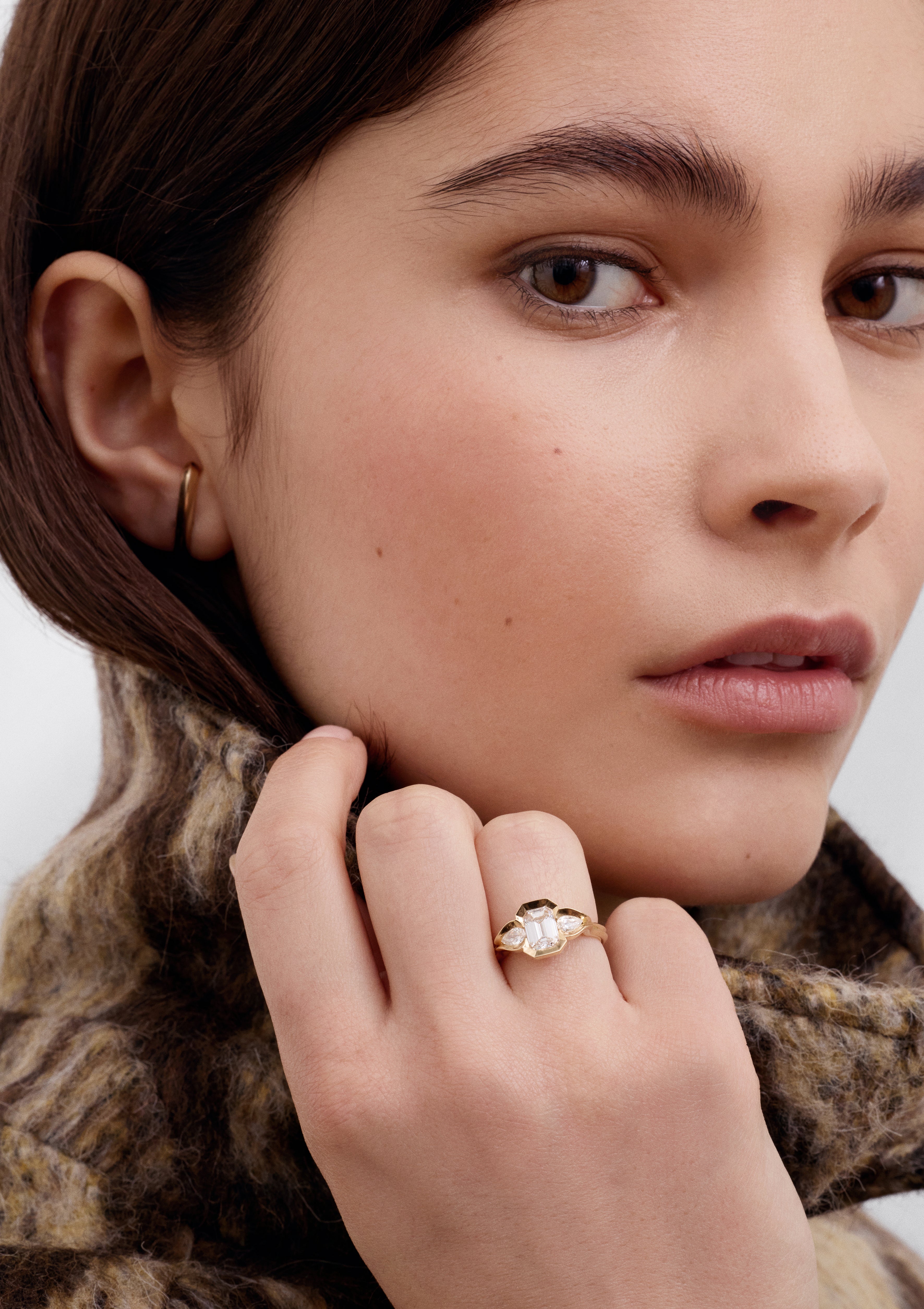 The Blaise Ring by East London jeweller Rachel Boston | Discover our collections of unique and timeless engagement rings, wedding rings, and modern fine jewellery.