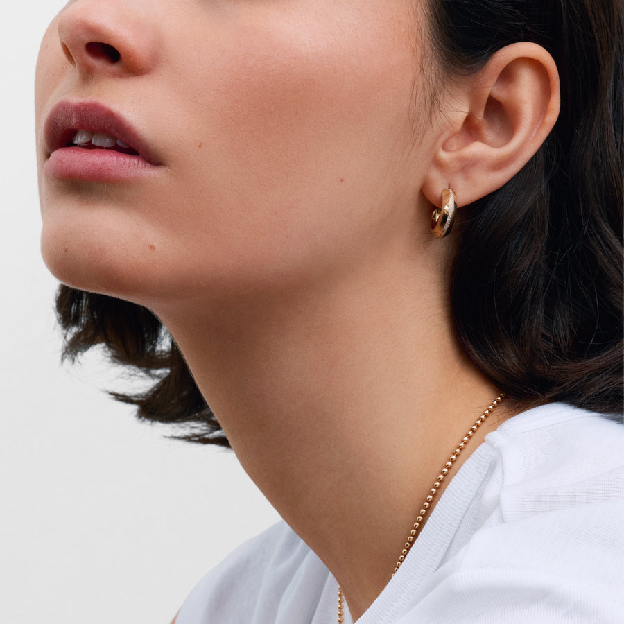 The Bombe Diamond Earrings by East London jeweller Rachel Boston | Discover our collections of unique and timeless engagement rings, wedding rings, and modern fine jewellery. - Rachel Boston Jewellery