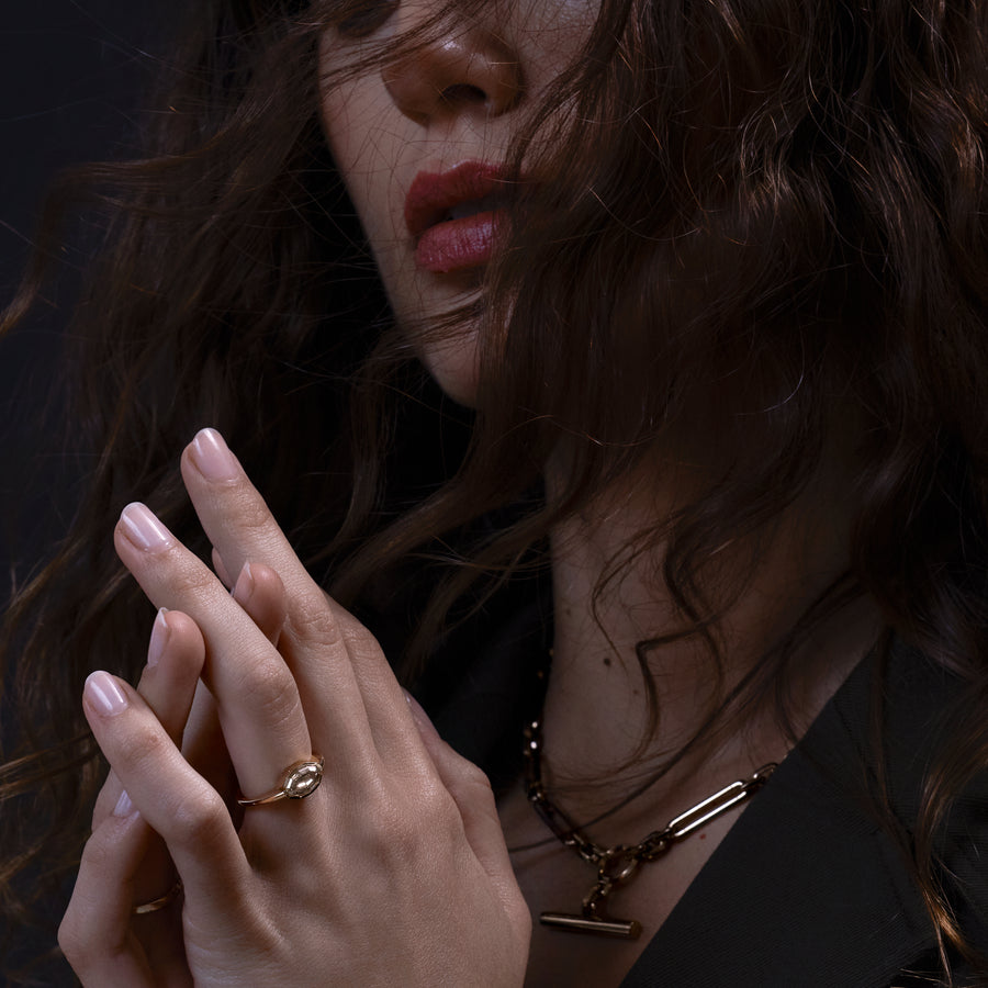 The BROOK Ring by East London jeweller Rachel Boston | Discover our collections of unique and timeless engagement rings, wedding rings, and modern fine jewellery. - Rachel Boston Jewellery