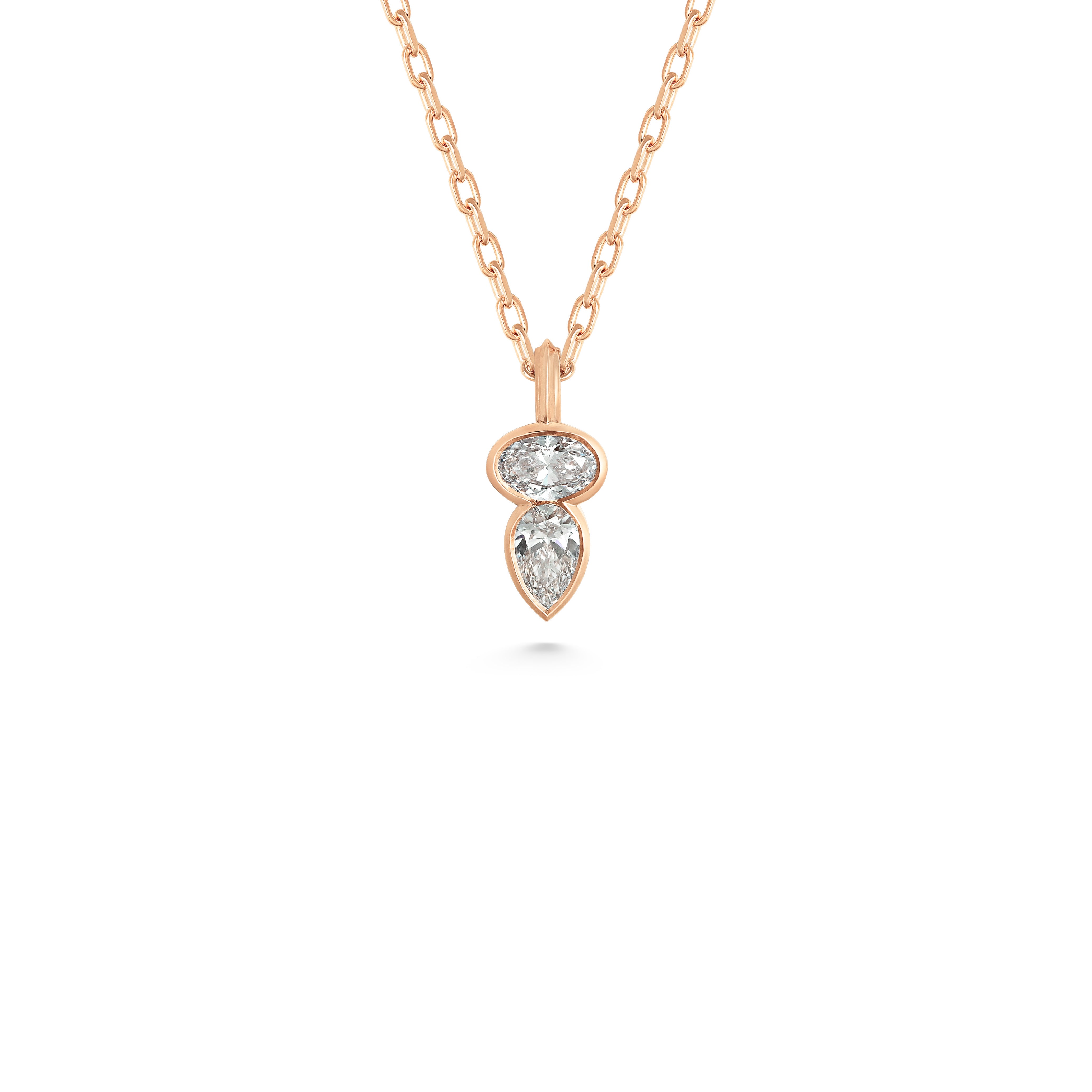 The Duet Pendant - Single Line by East London jeweller Rachel Boston | Discover our collections of unique and timeless engagement rings, wedding rings, and modern fine jewellery.