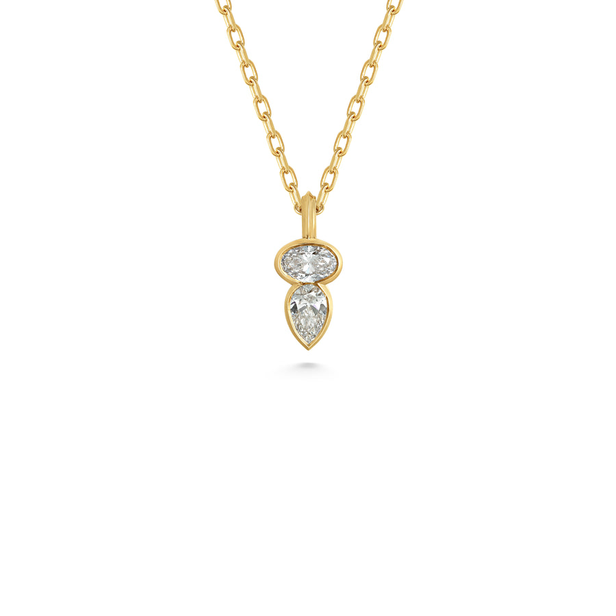 The DUET PENDANT - SINGLE LINE by East London jeweller Rachel Boston | Discover our collections of unique and timeless engagement rings, wedding rings, and modern fine jewellery. - Rachel Boston Jewellery