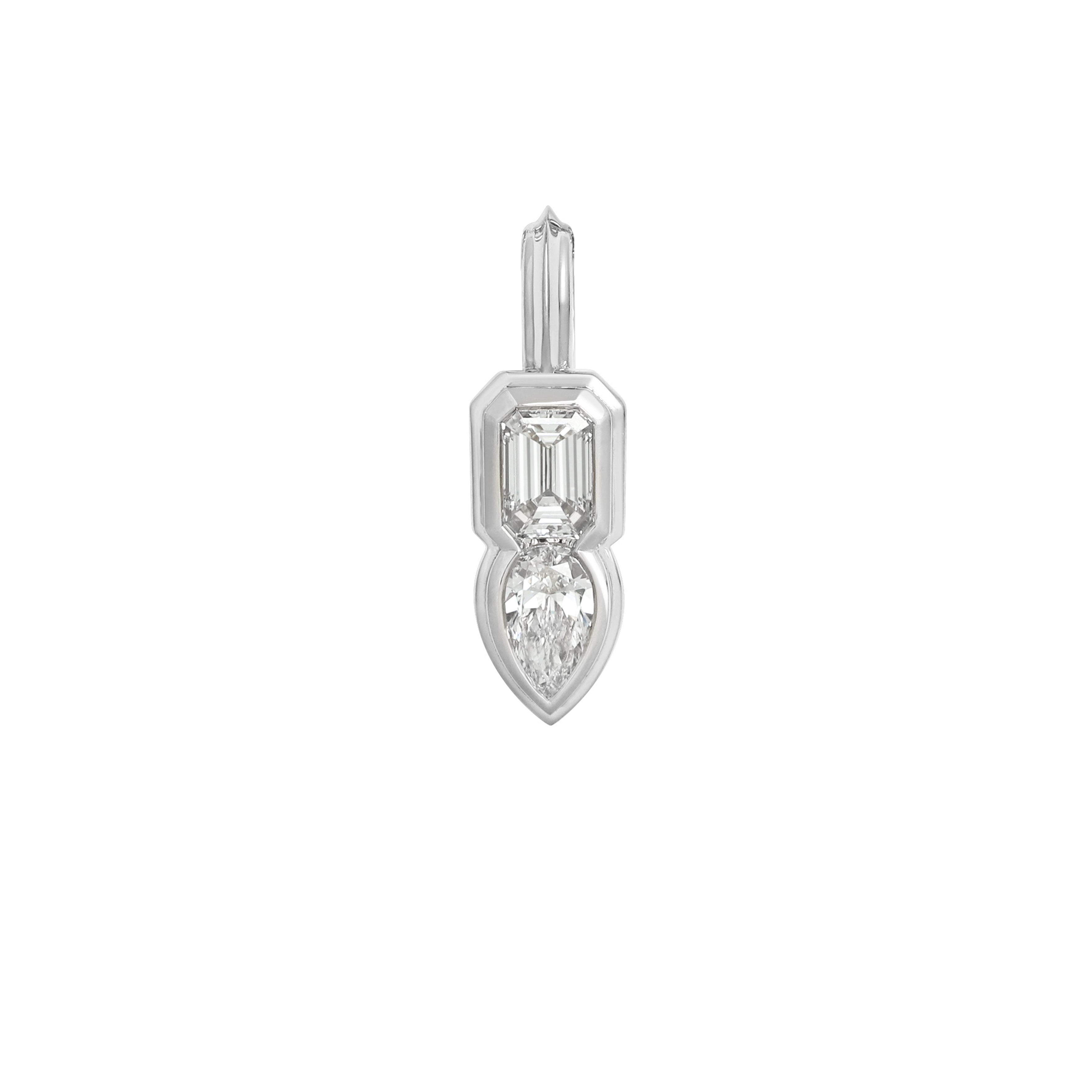 The Duet Pendant - Double Line by East London jeweller Rachel Boston | Discover our collections of unique and timeless engagement rings, wedding rings, and modern fine jewellery.