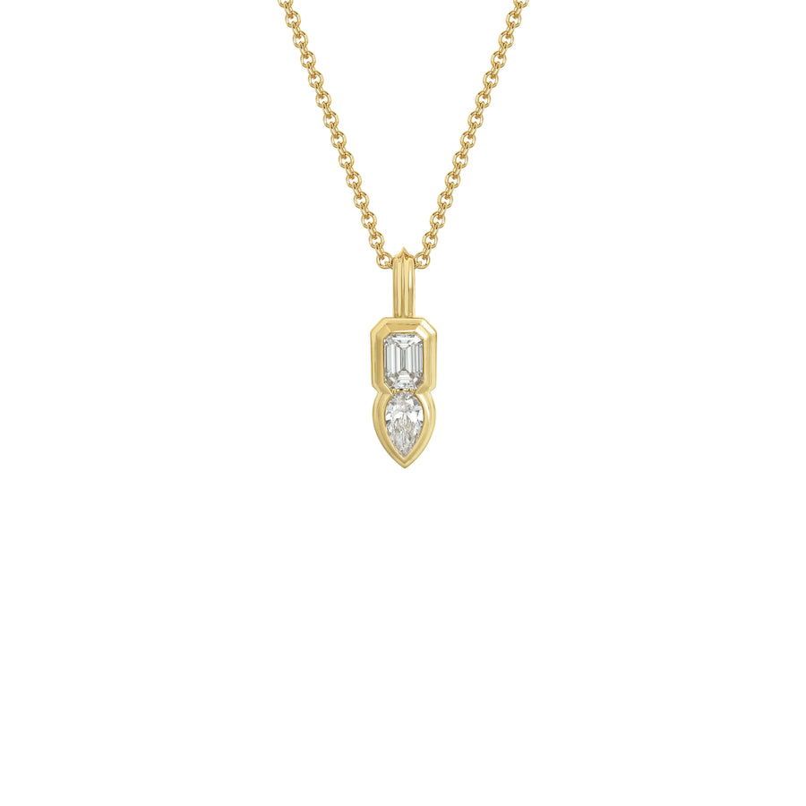 The DUET PENDANT - DOUBLE LINE by East London jeweller Rachel Boston | Discover our collections of unique and timeless engagement rings, wedding rings, and modern fine jewellery. - Rachel Boston Jewellery