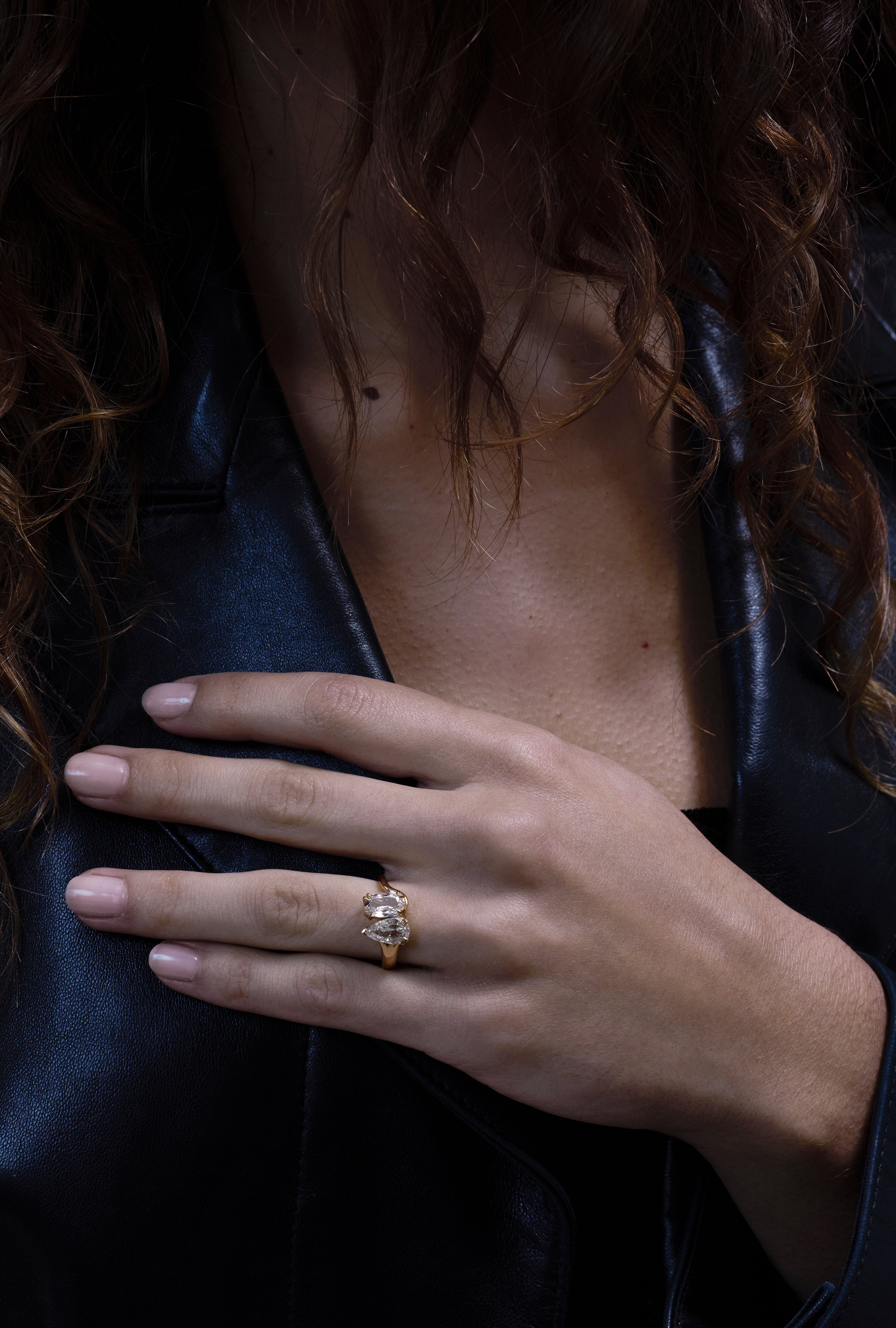 The X- ECLIPSE Ring by East London jeweller Rachel Boston | Discover our collections of unique and timeless engagement rings, wedding rings, and modern fine jewellery.