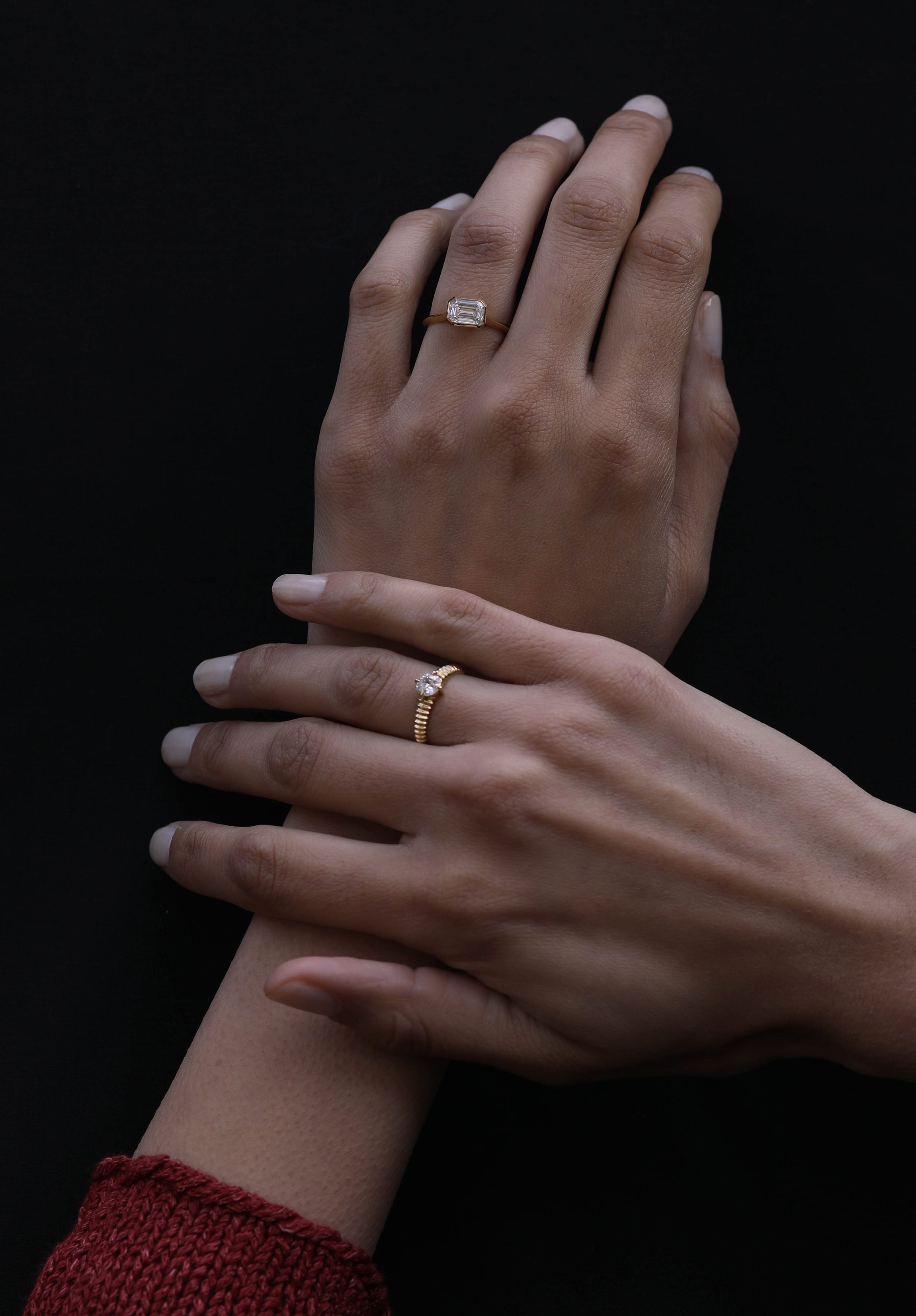 The X - Col Ring by East London jeweller Rachel Boston | Discover our collections of unique and timeless engagement rings, wedding rings, and modern fine jewellery.