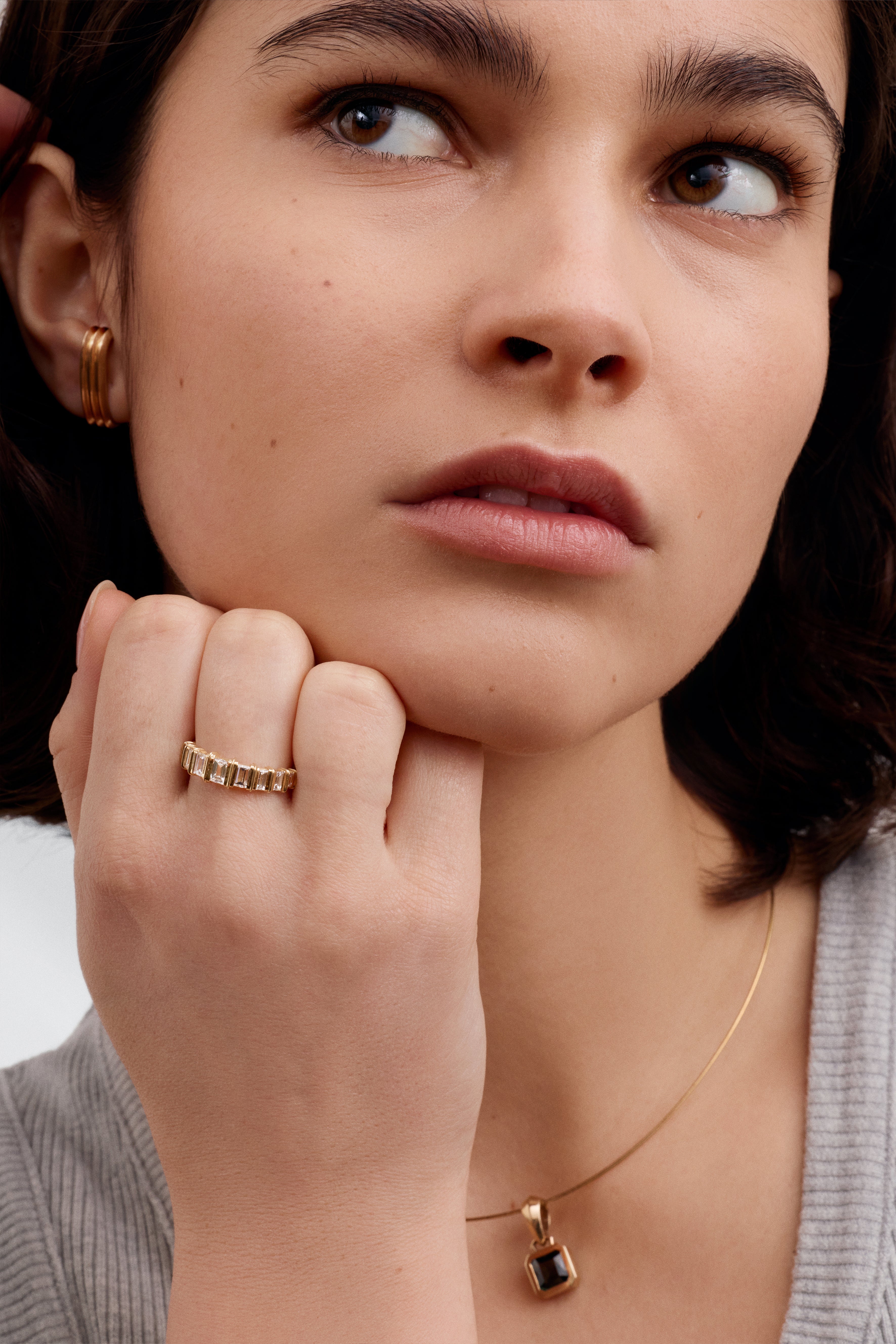 The Chunky Charm Pendant - Sapphire 2.33ct by East London jeweller Rachel Boston | Discover our collections of unique and timeless engagement rings, wedding rings, and modern fine jewellery.