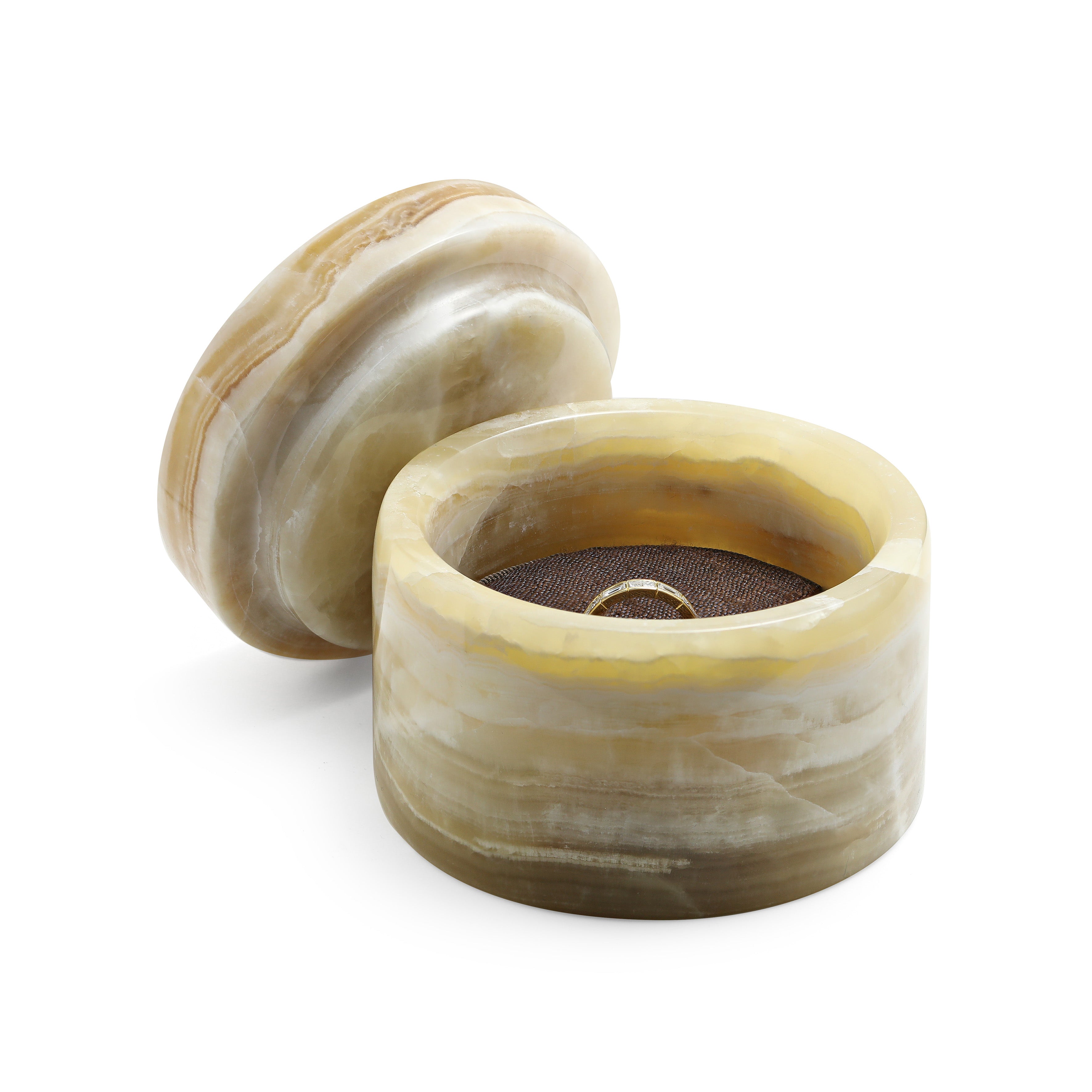The Jewellery Box - Yellow Alabaster Stone - 2/5 by East London jeweller Rachel Boston | Discover our collections of unique and timeless engagement rings, wedding rings, and modern fine jewellery.