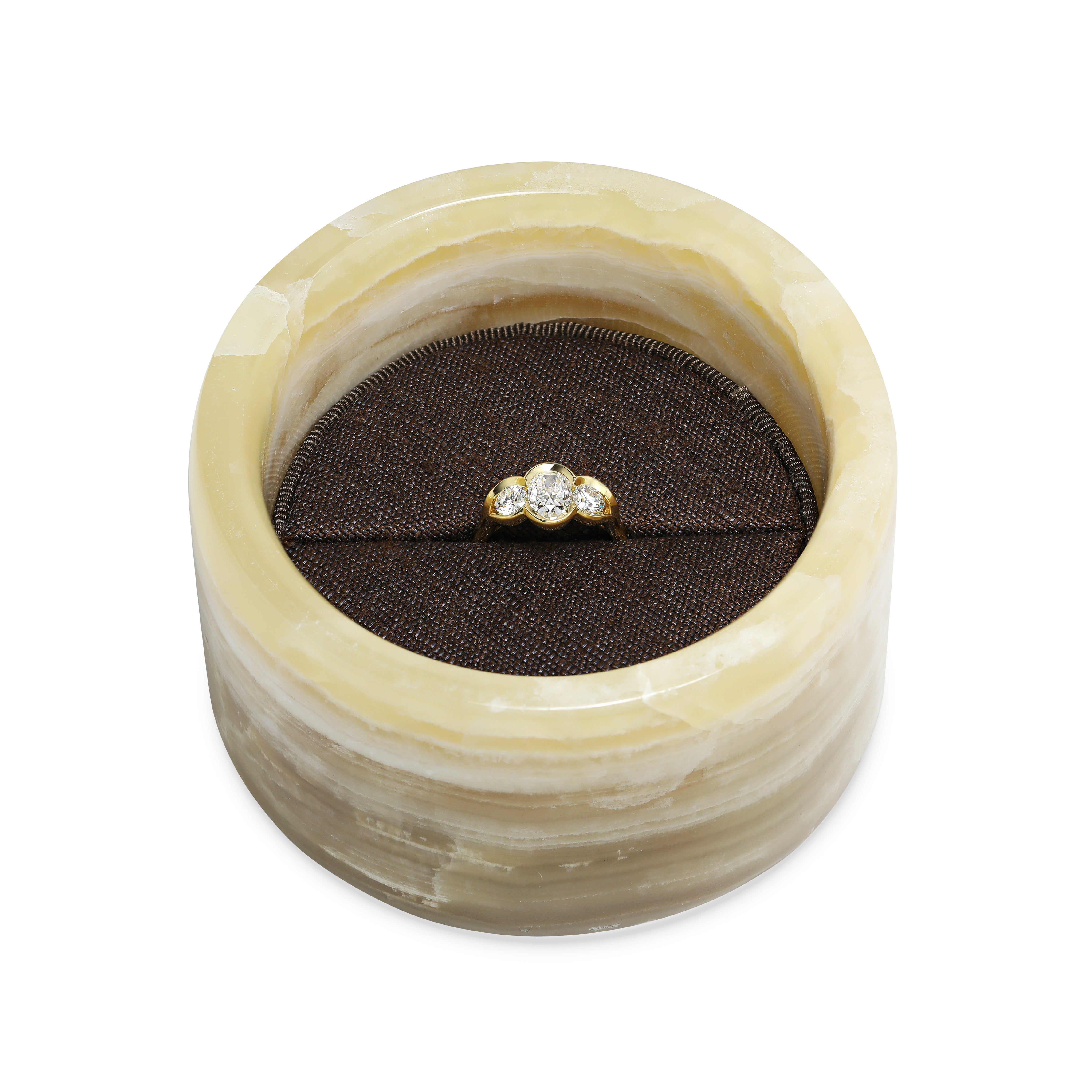 The Jewellery Box - Yellow Alabaster Stone - 2/5 by East London jeweller Rachel Boston | Discover our collections of unique and timeless engagement rings, wedding rings, and modern fine jewellery.