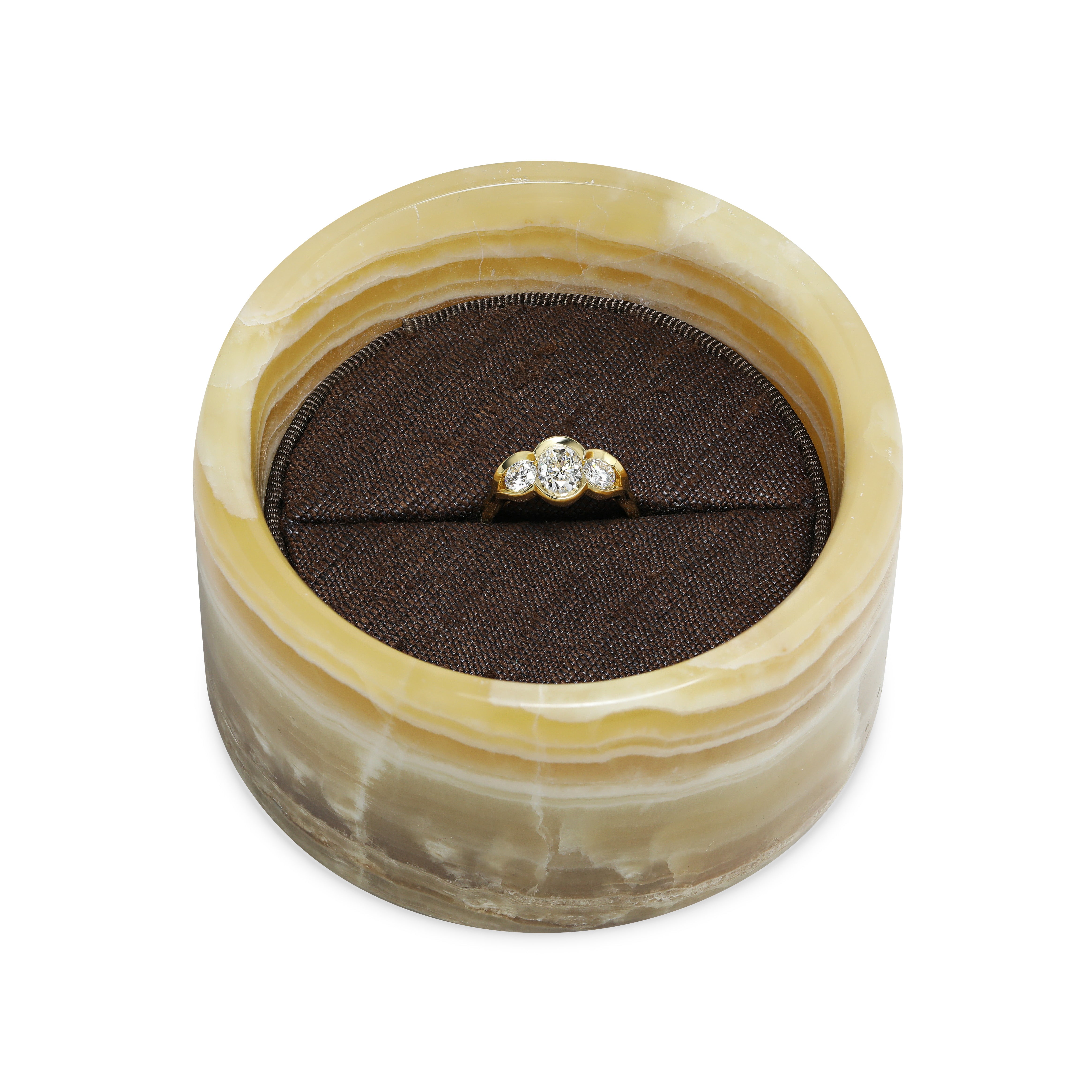 The Jewellery Box - Yellow Alabaster Stone - 1/5 by East London jeweller Rachel Boston | Discover our collections of unique and timeless engagement rings, wedding rings, and modern fine jewellery.
