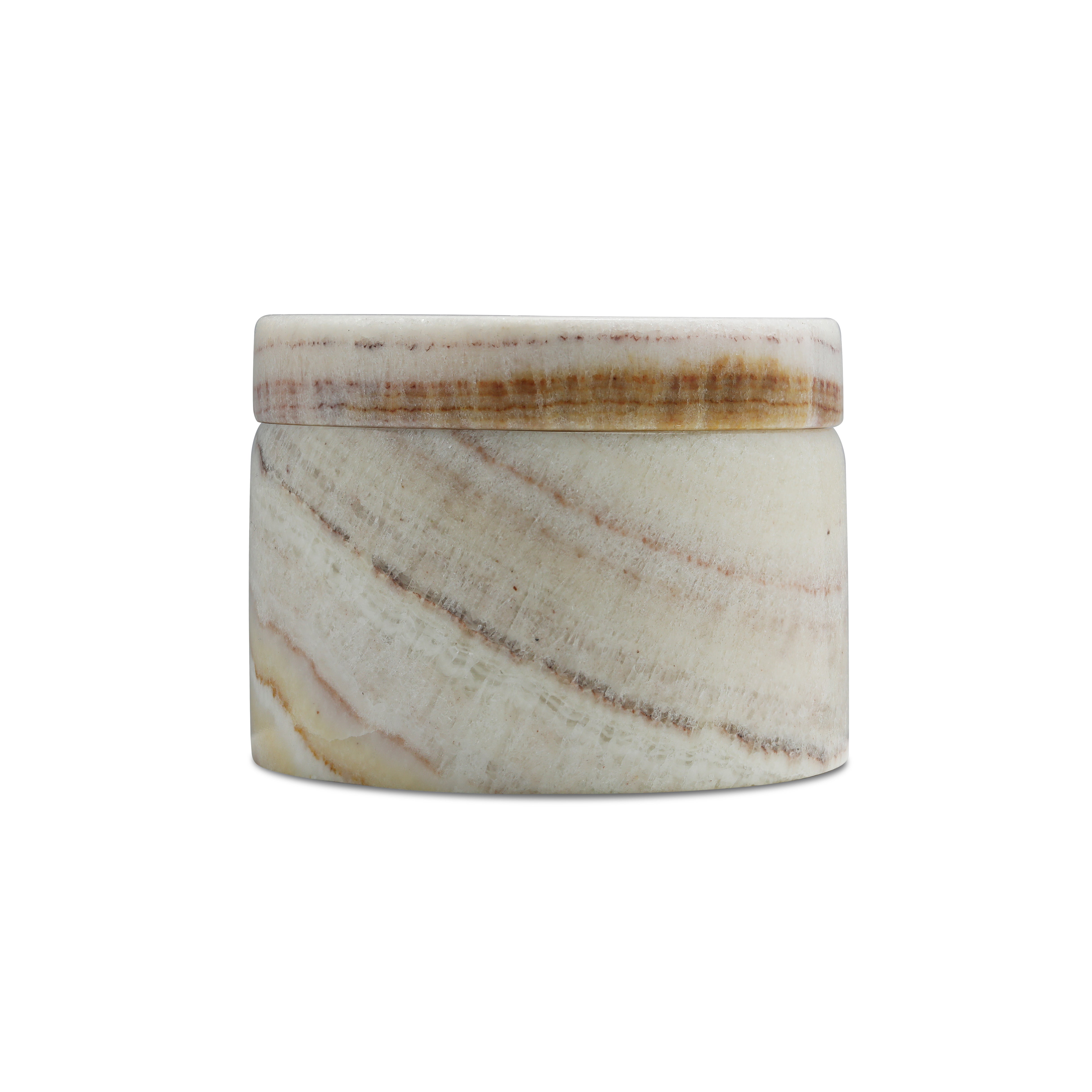 The Jewellery Box - Rose Alabaster Stone - 3/5 by East London jeweller Rachel Boston | Discover our collections of unique and timeless engagement rings, wedding rings, and modern fine jewellery.