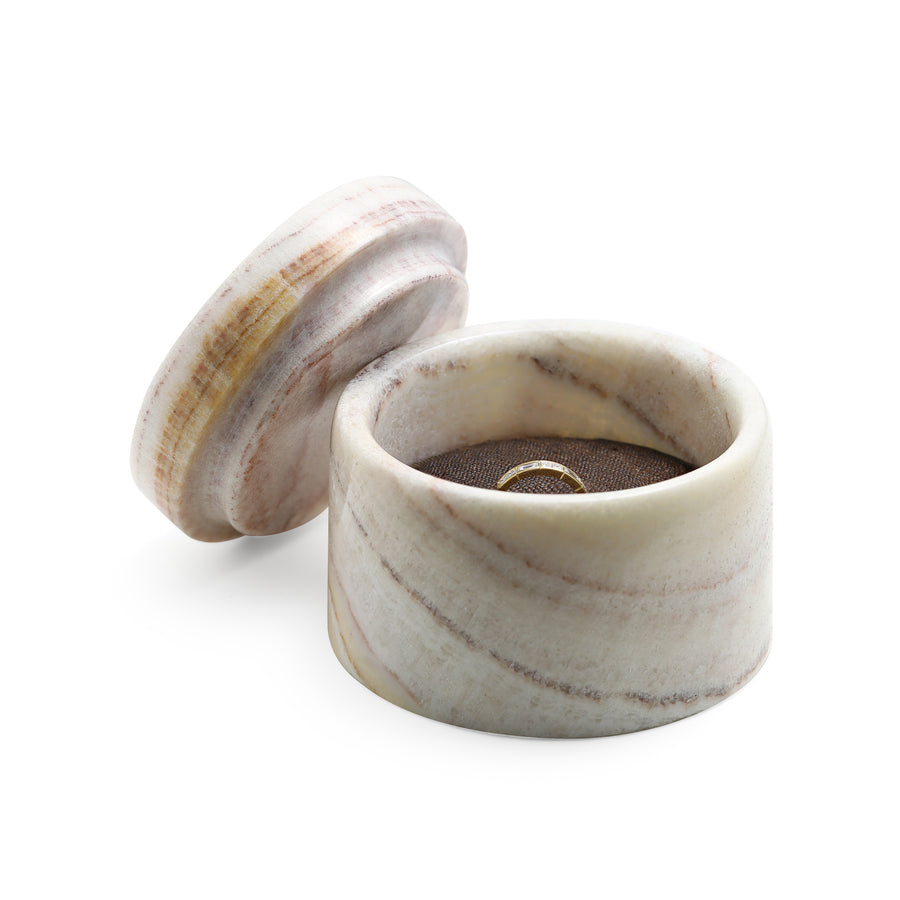 The Jewellery Box - Rose Alabaster Stone - 3/5 by East London jeweller Rachel Boston | Discover our collections of unique and timeless engagement rings, wedding rings, and modern fine jewellery. - Rachel Boston Jewellery