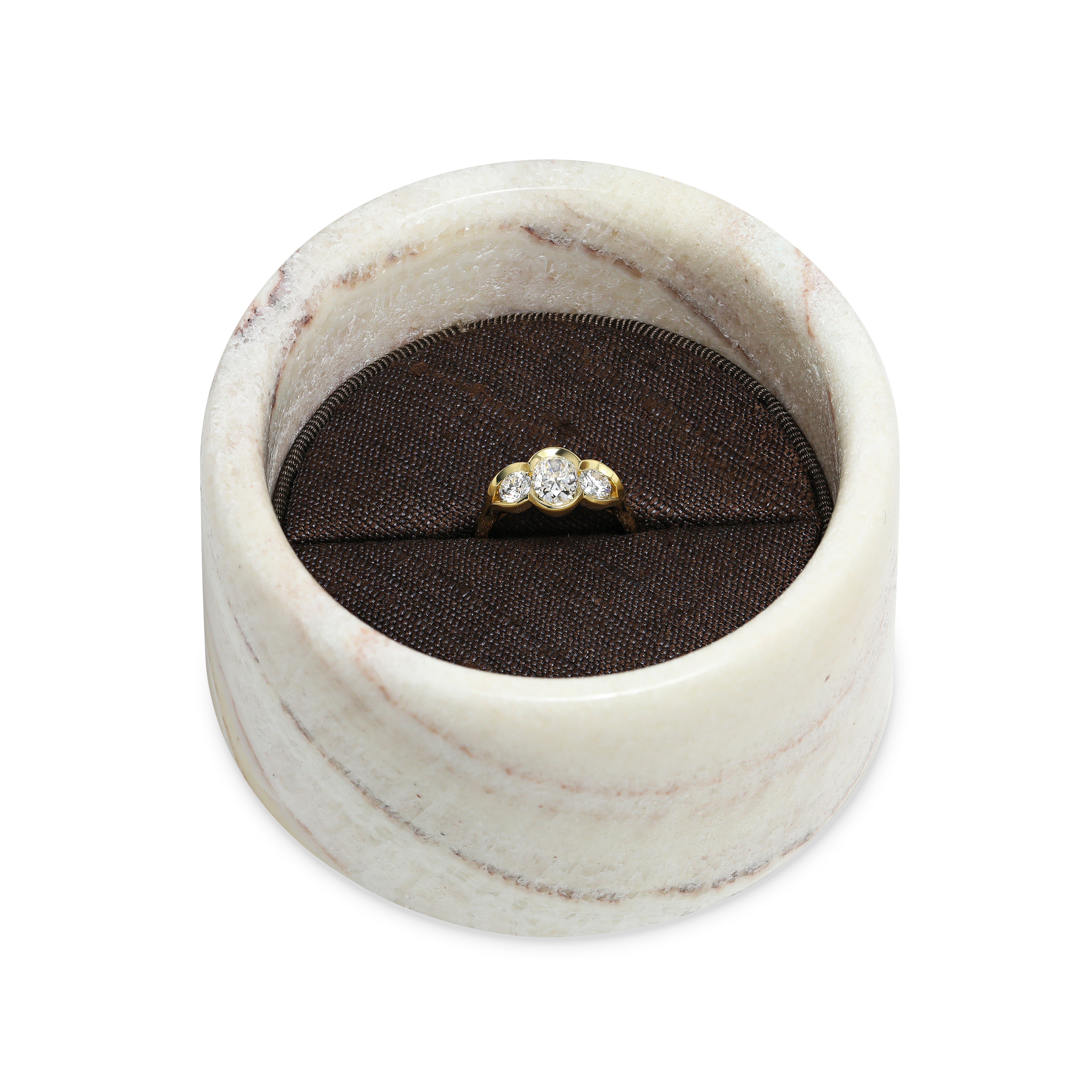 The Jewellery Box - Rose Alabaster Stone - 3/5 by East London jeweller Rachel Boston | Discover our collections of unique and timeless engagement rings, wedding rings, and modern fine jewellery.