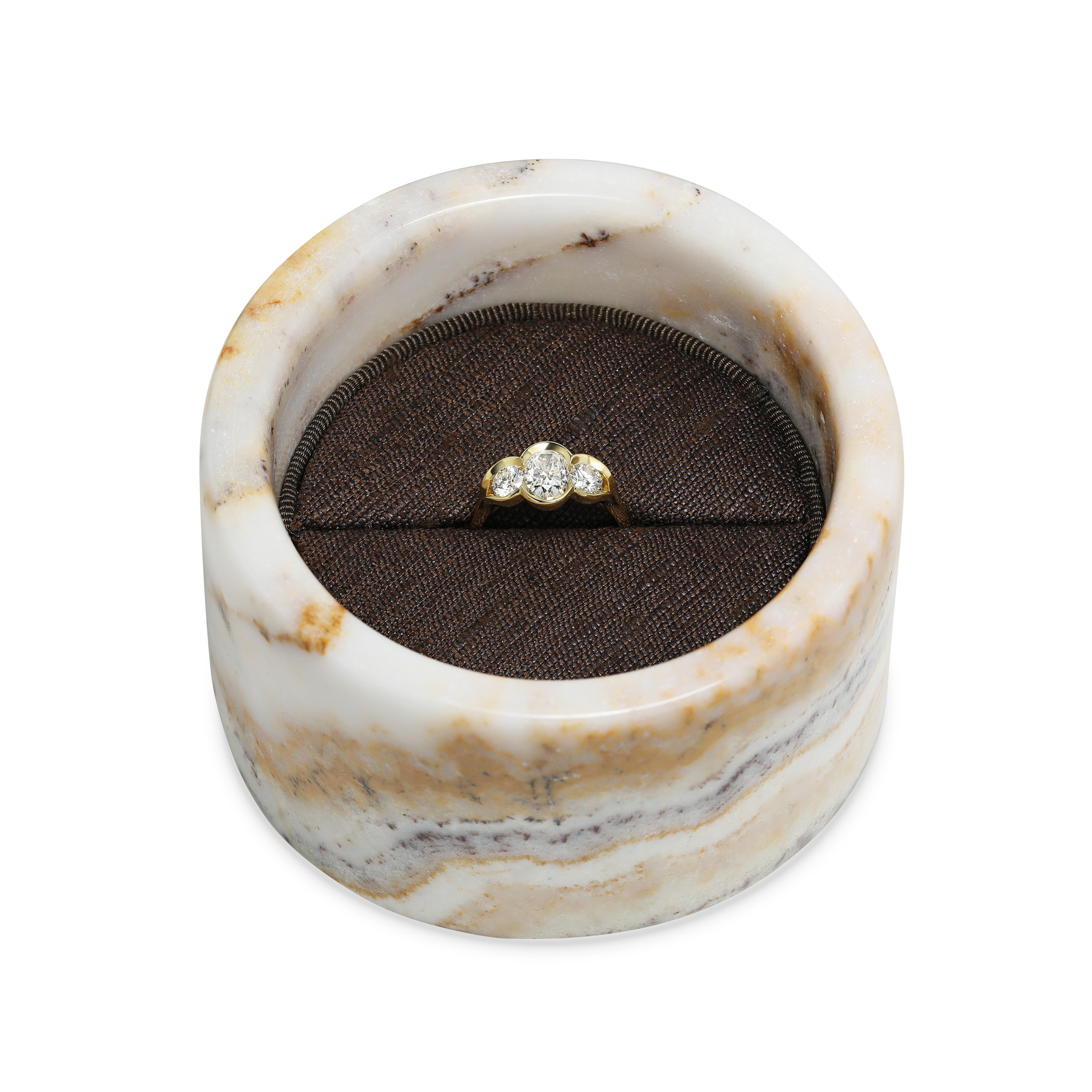 The Jewellery Box - Rose Alabaster Stone - 5/5 by East London jeweller Rachel Boston | Discover our collections of unique and timeless engagement rings, wedding rings, and modern fine jewellery.