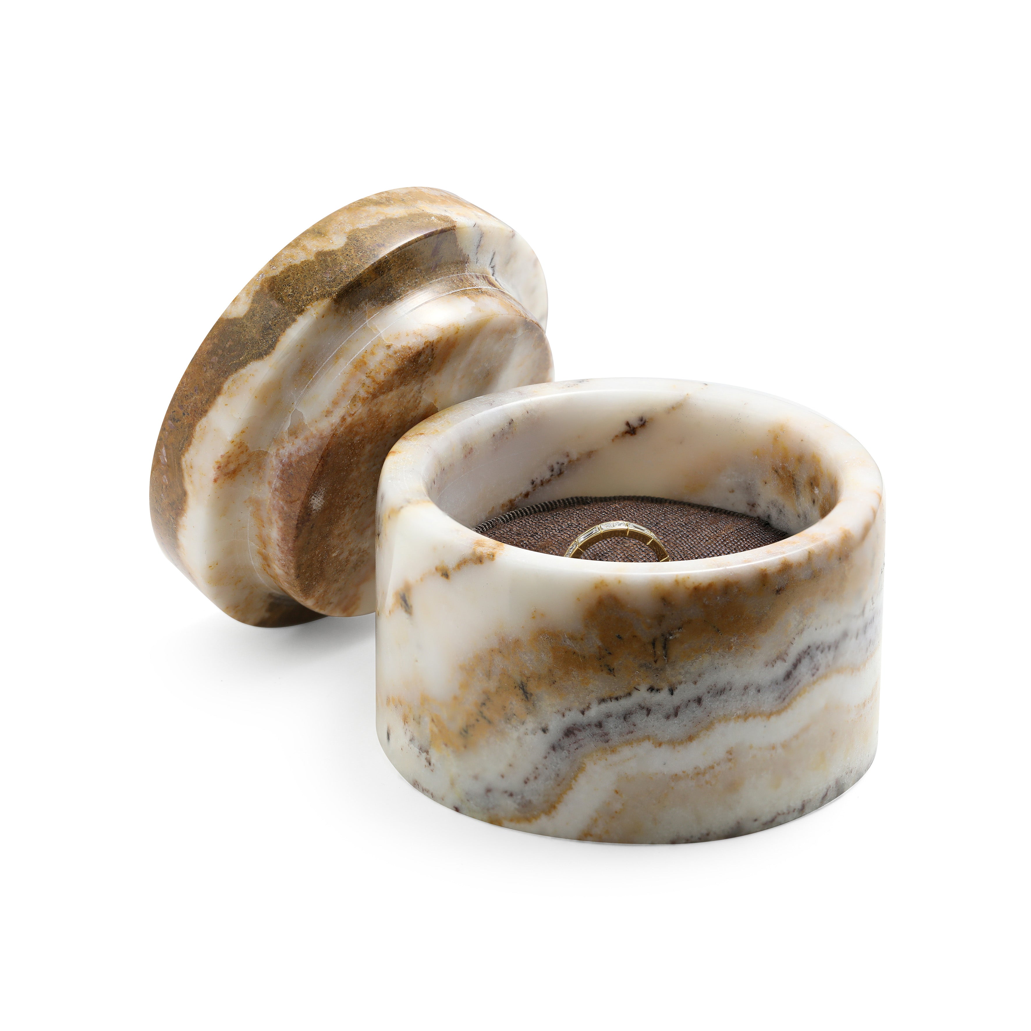 The Jewellery Box - Rose Alabaster Stone - 5/5 by East London jeweller Rachel Boston | Discover our collections of unique and timeless engagement rings, wedding rings, and modern fine jewellery.