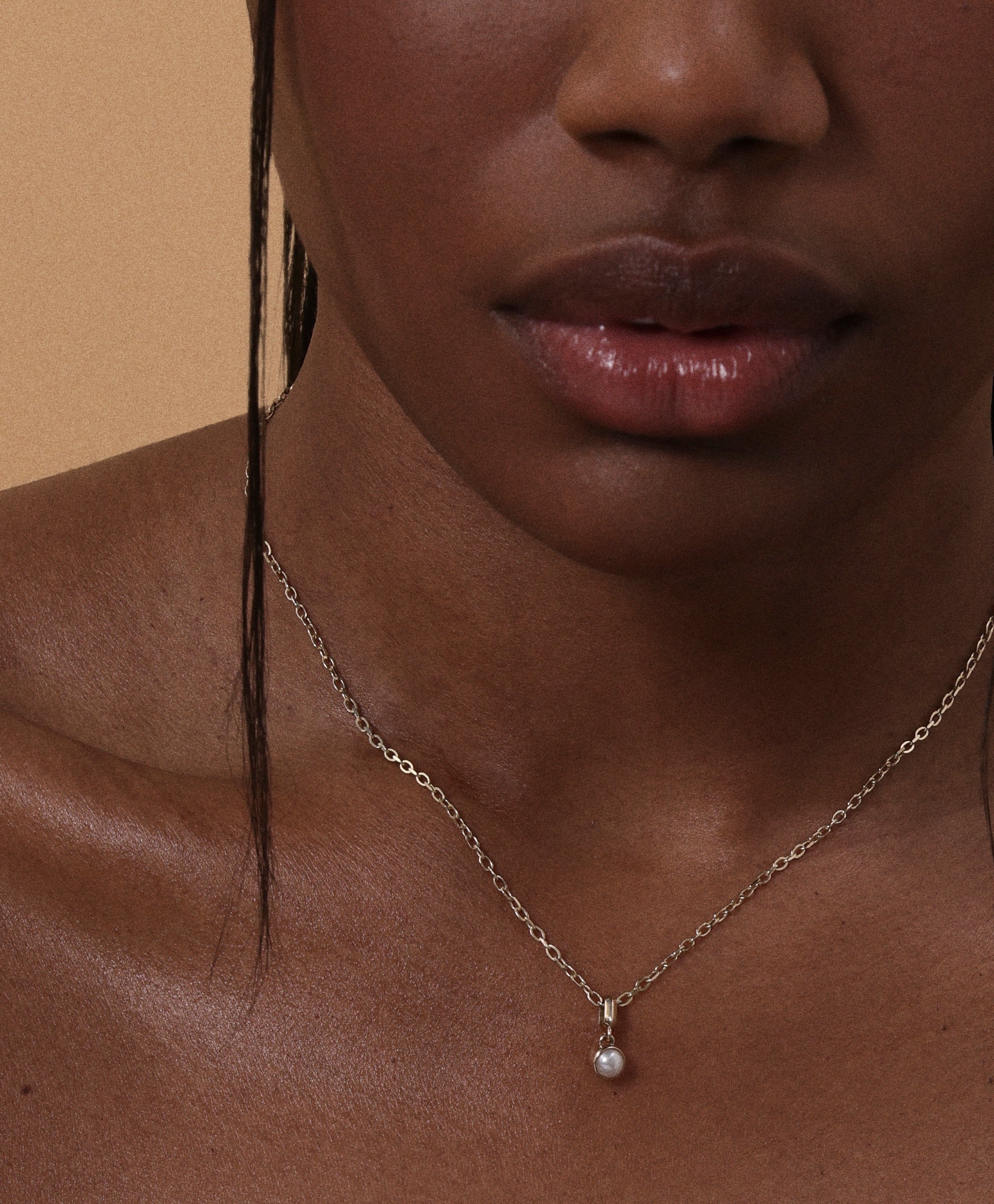 The Large Droplet Pearl Necklace by East London jeweller Rachel Boston | Discover our collections of unique and timeless engagement rings, wedding rings, and modern fine jewellery.