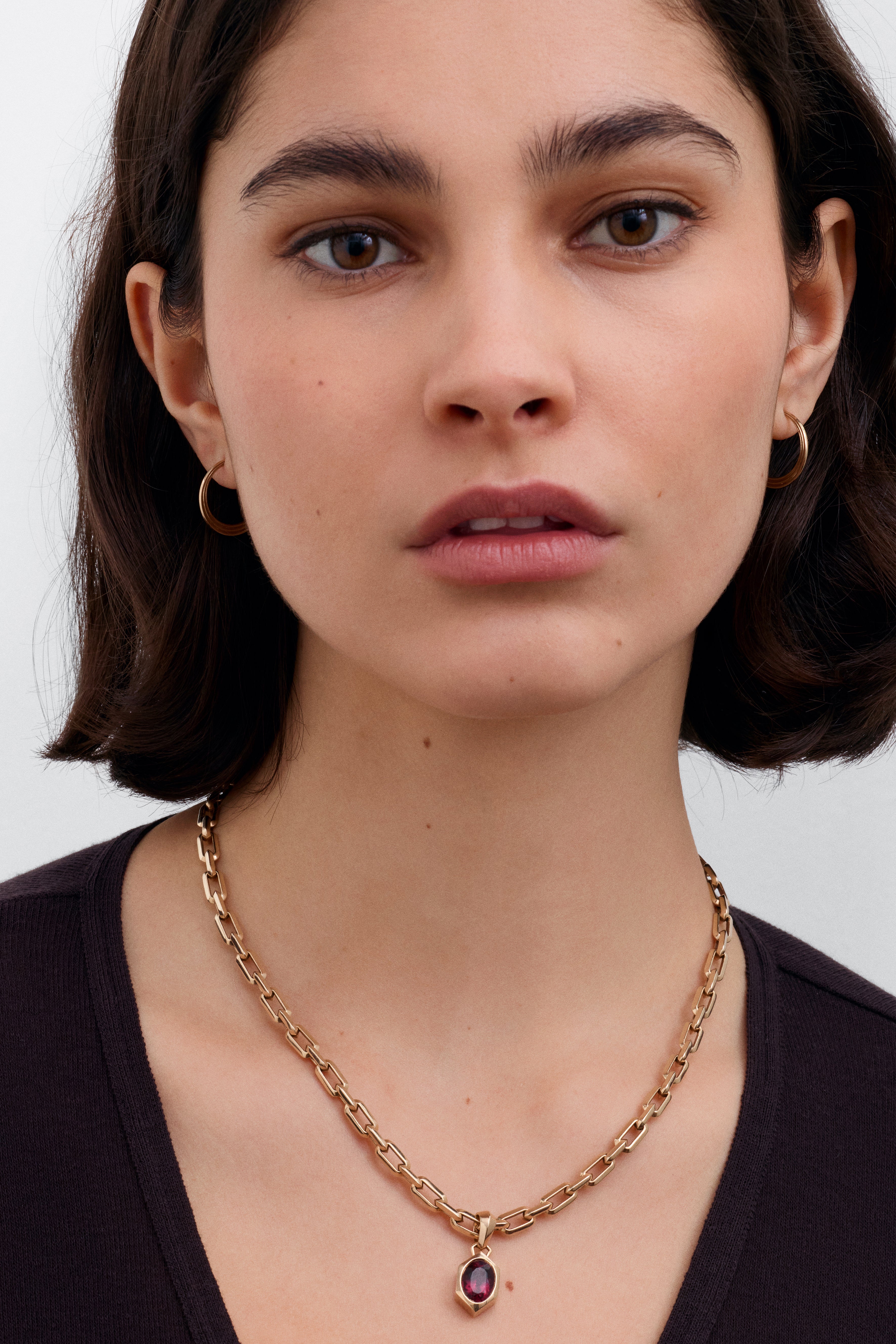 The Chunky Charm Pendant - Tourmaline 3.02ct by East London jeweller Rachel Boston | Discover our collections of unique and timeless engagement rings, wedding rings, and modern fine jewellery.
