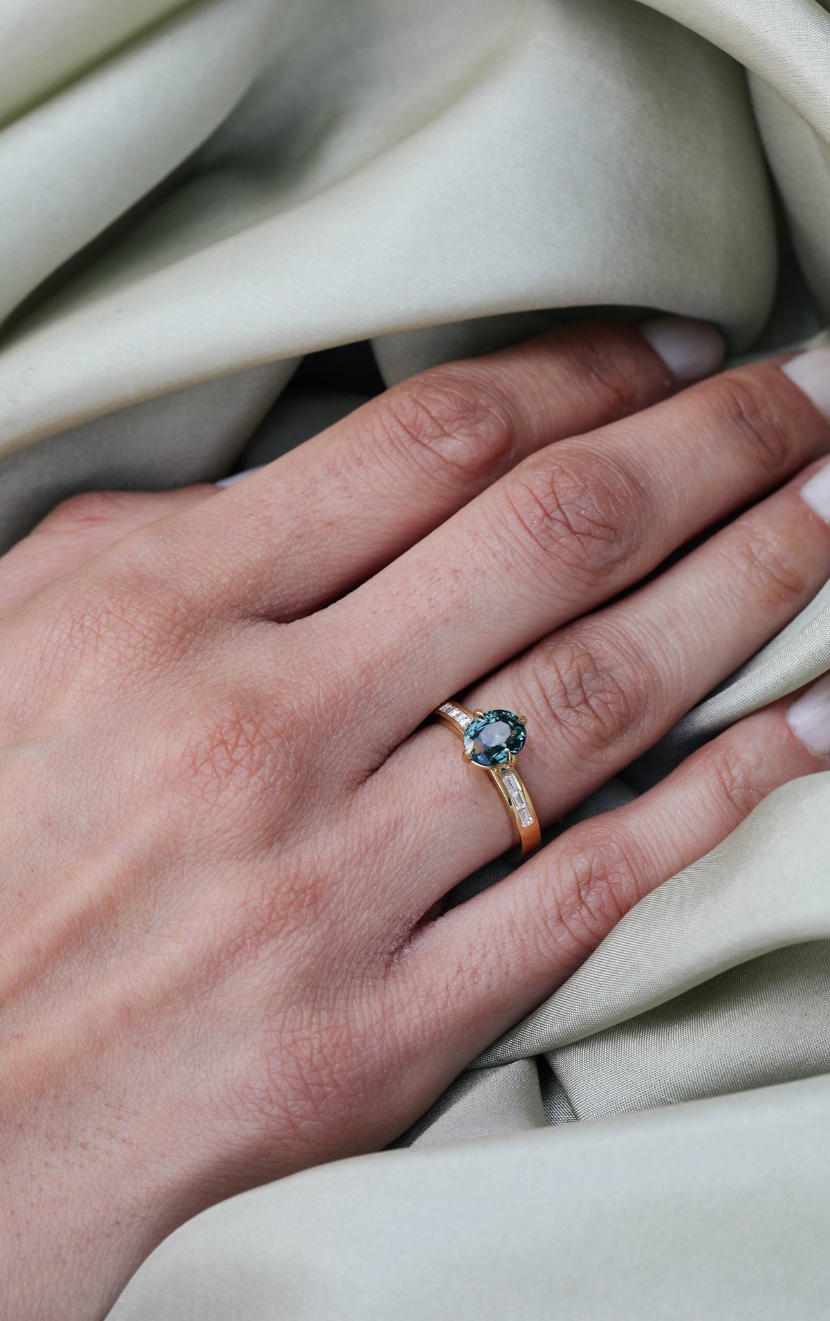The X - Litanie Ring by East London jeweller Rachel Boston | Discover our collections of unique and timeless engagement rings, wedding rings, and modern fine jewellery.
