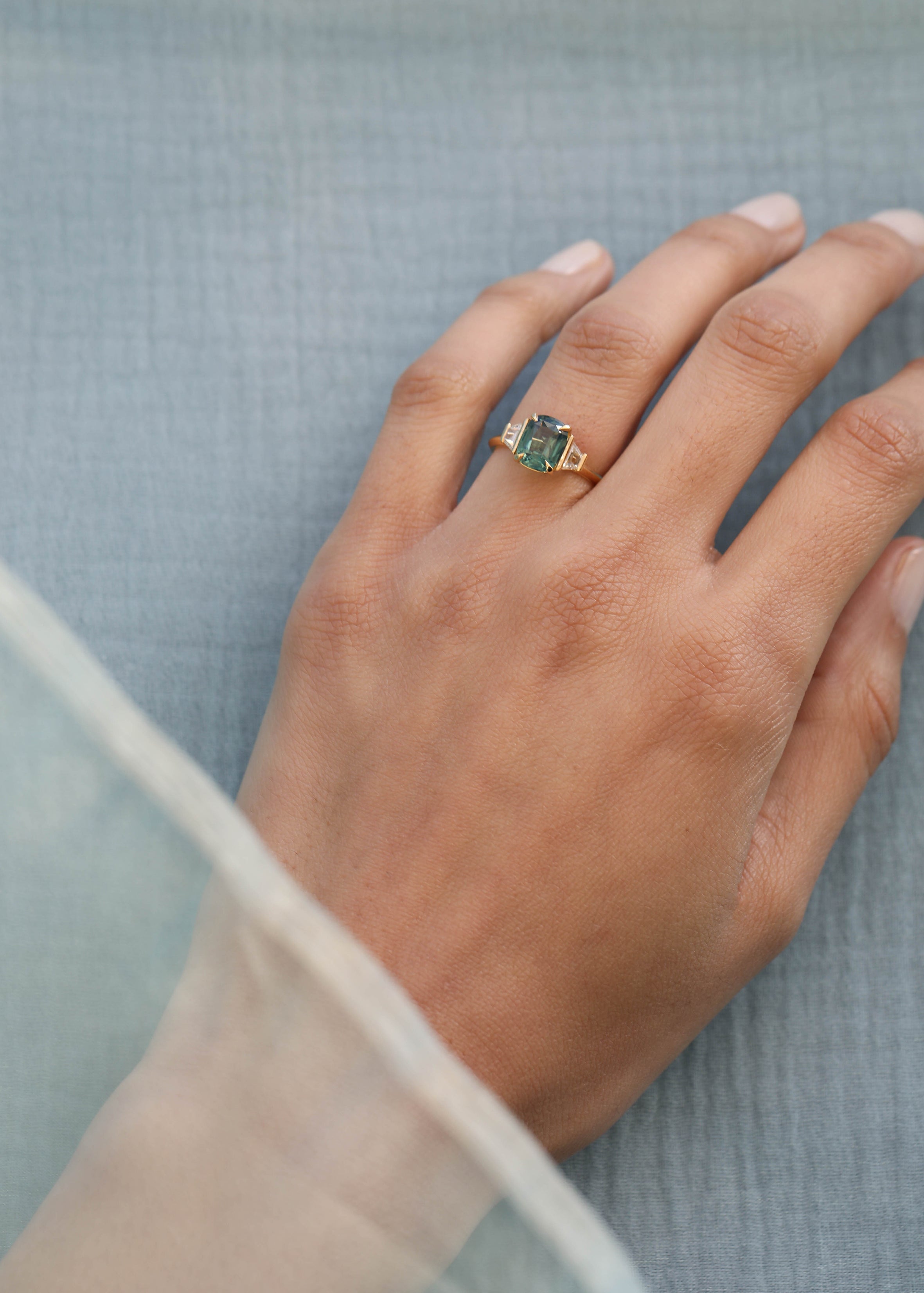 The Maroni Ring by East London jeweller Rachel Boston | Discover our collections of unique and timeless engagement rings, wedding rings, and modern fine jewellery.