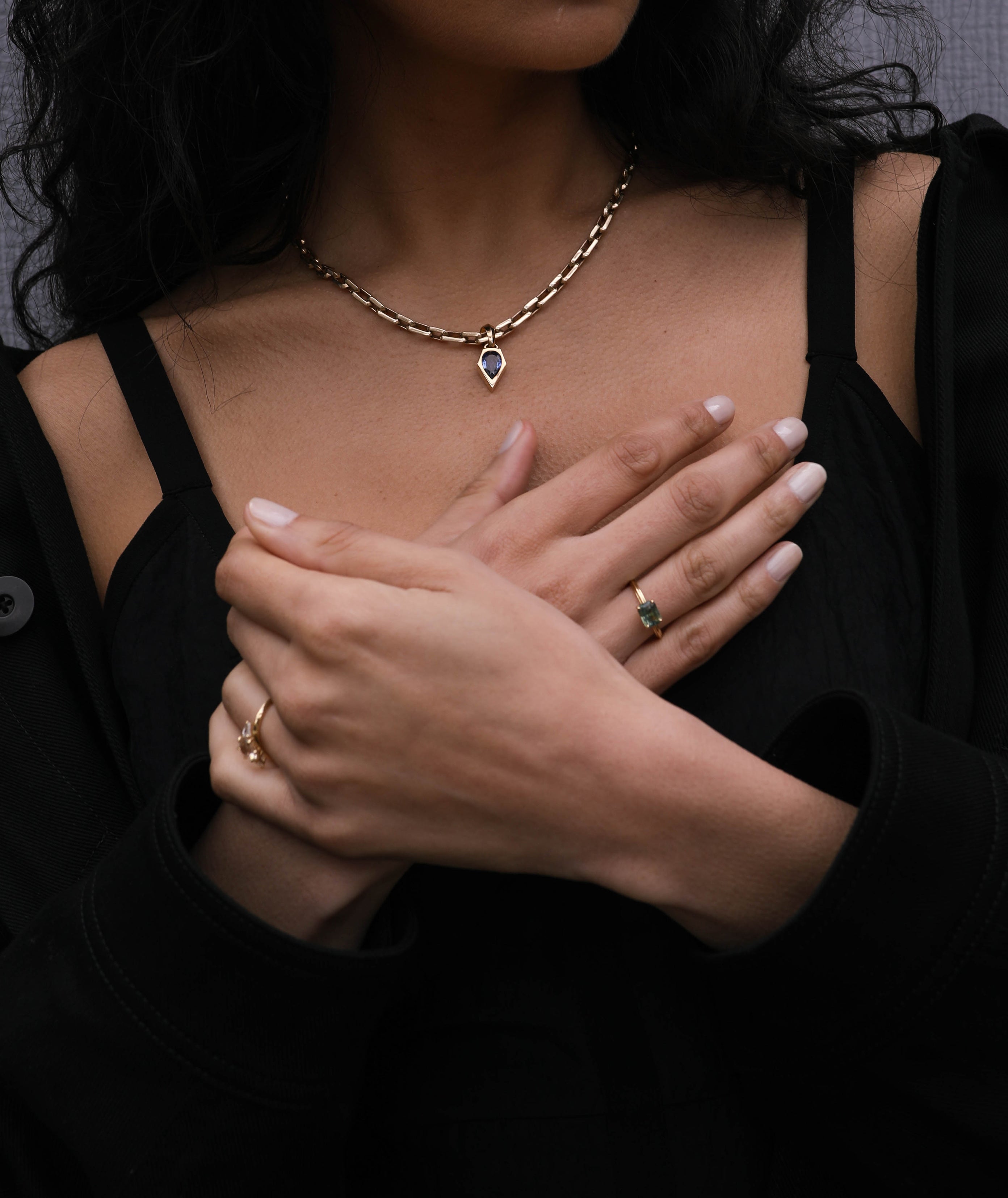 The Medium Knife Edge Necklace by East London jeweller Rachel Boston | Discover our collections of unique and timeless engagement rings, wedding rings, and modern fine jewellery.
