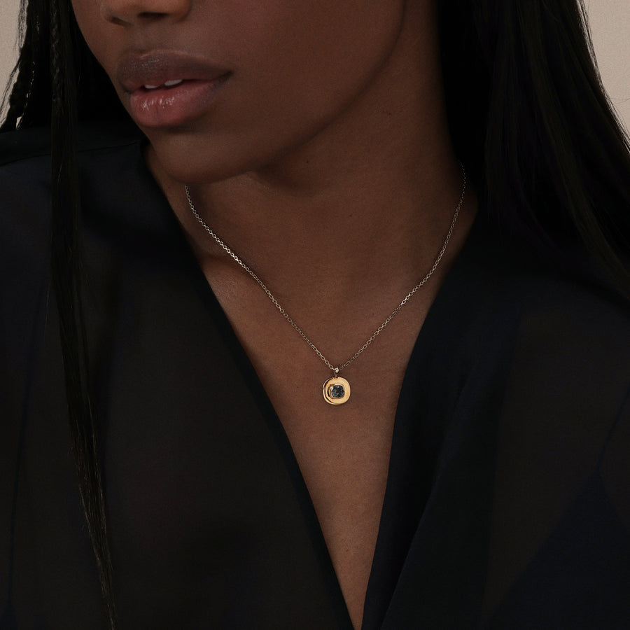 The Morgan Necklace - 1.03ct Sapphire by East London jeweller Rachel Boston | Discover our collections of unique and timeless engagement rings, wedding rings, and modern fine jewellery. - Rachel Boston Jewellery