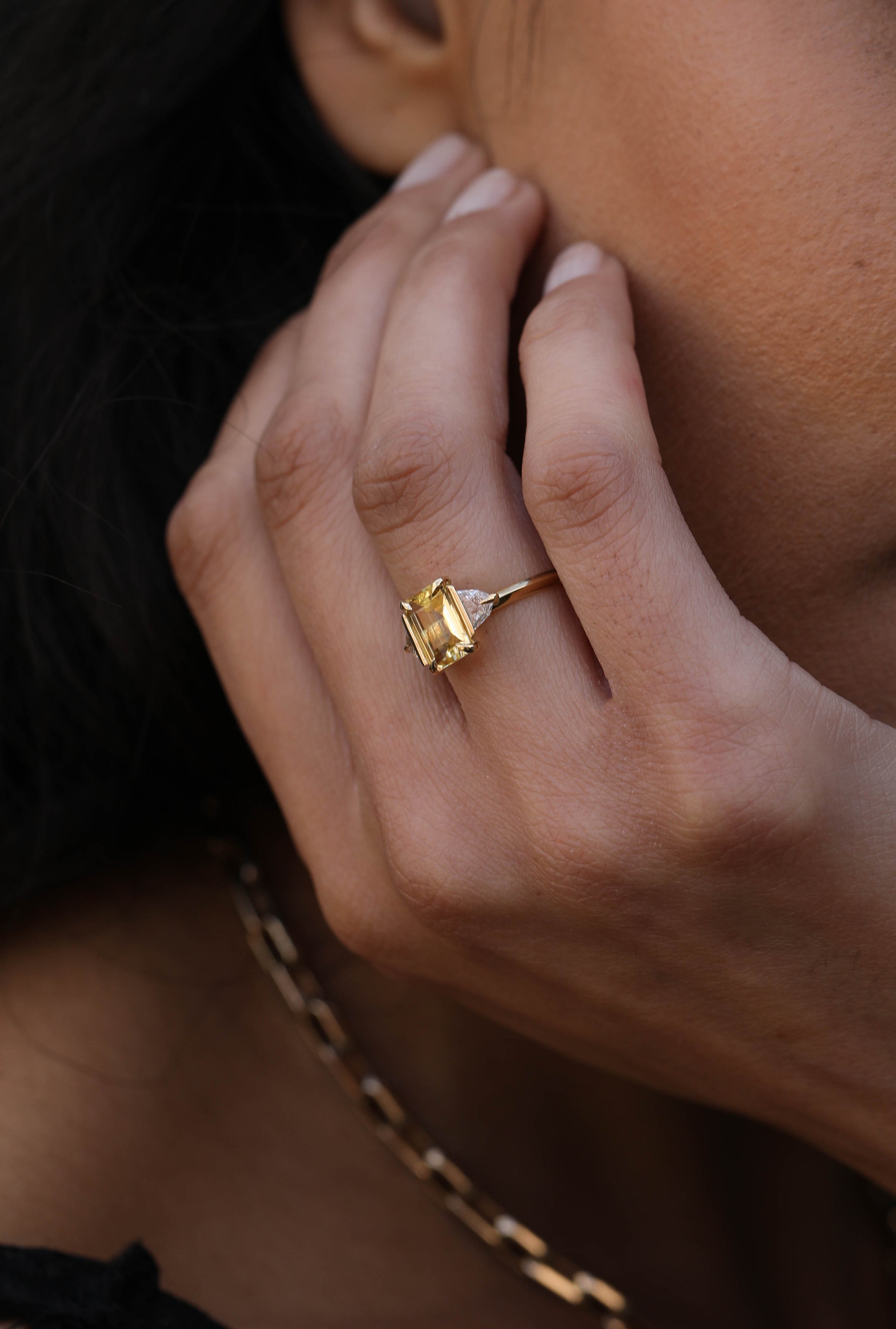 The Oyapok Ring by East London jeweller Rachel Boston | Discover our collections of unique and timeless engagement rings, wedding rings, and modern fine jewellery.