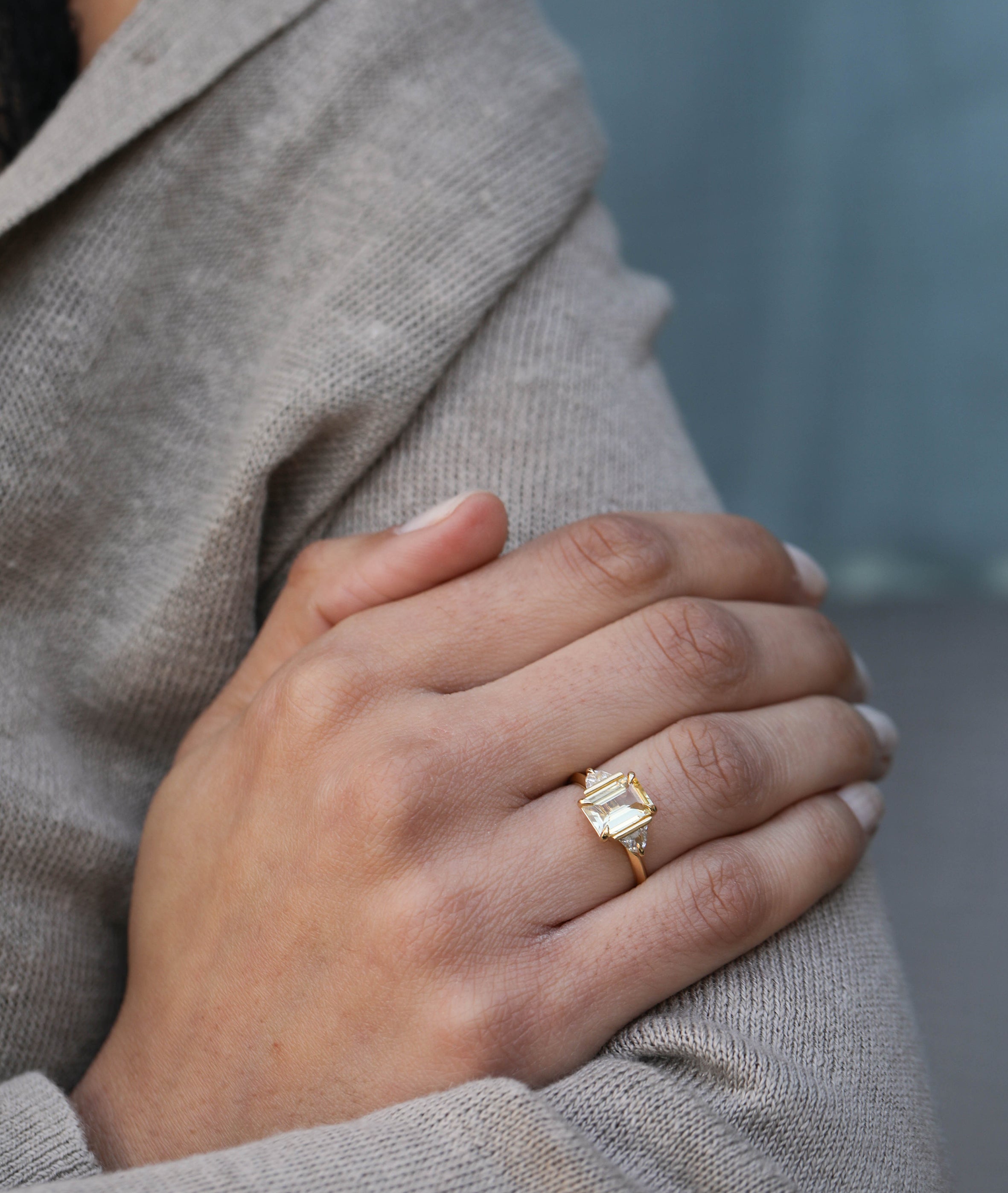 The Oyapok Ring by East London jeweller Rachel Boston | Discover our collections of unique and timeless engagement rings, wedding rings, and modern fine jewellery.