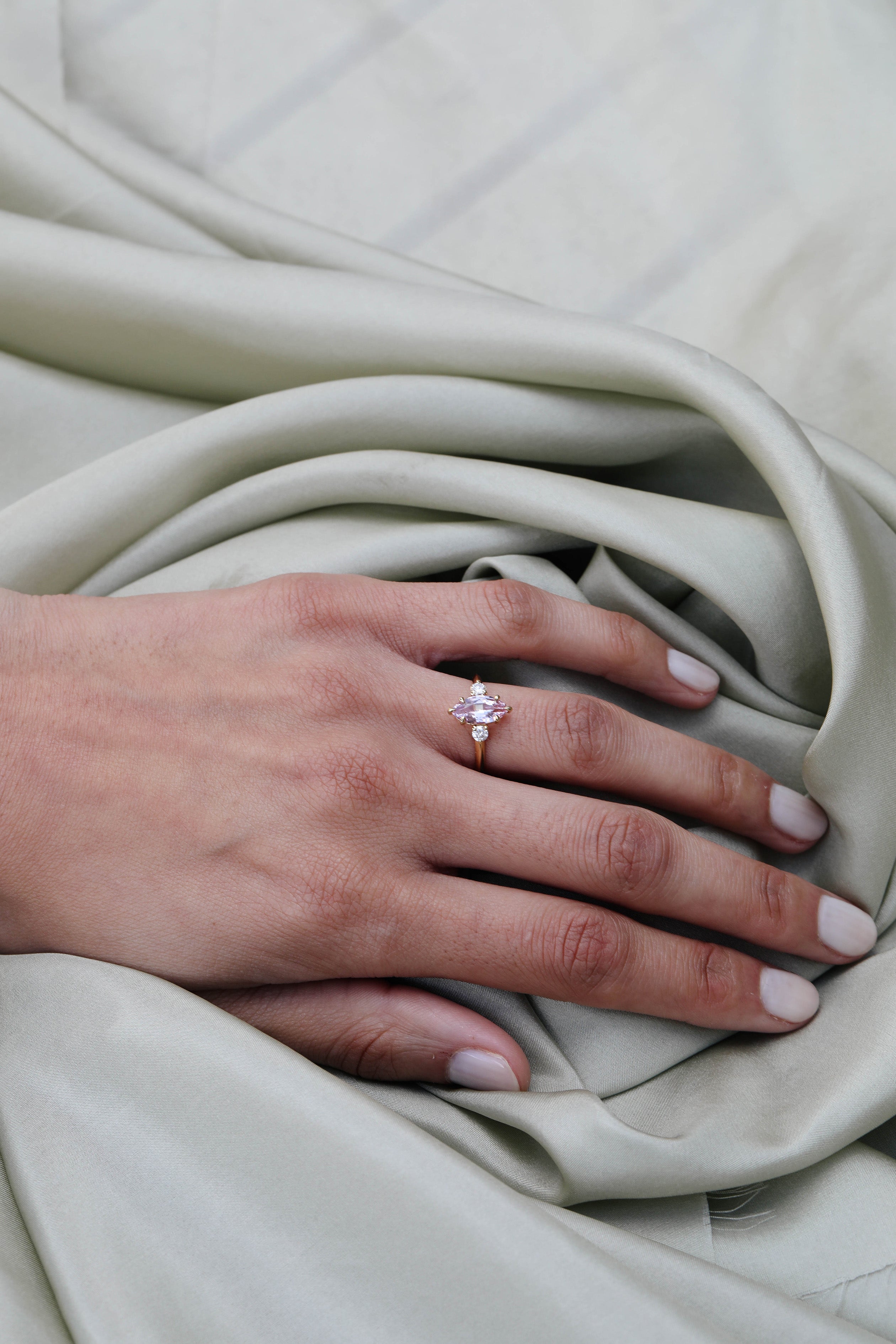 The Purus Ring by East London jeweller Rachel Boston | Discover our collections of unique and timeless engagement rings, wedding rings, and modern fine jewellery.