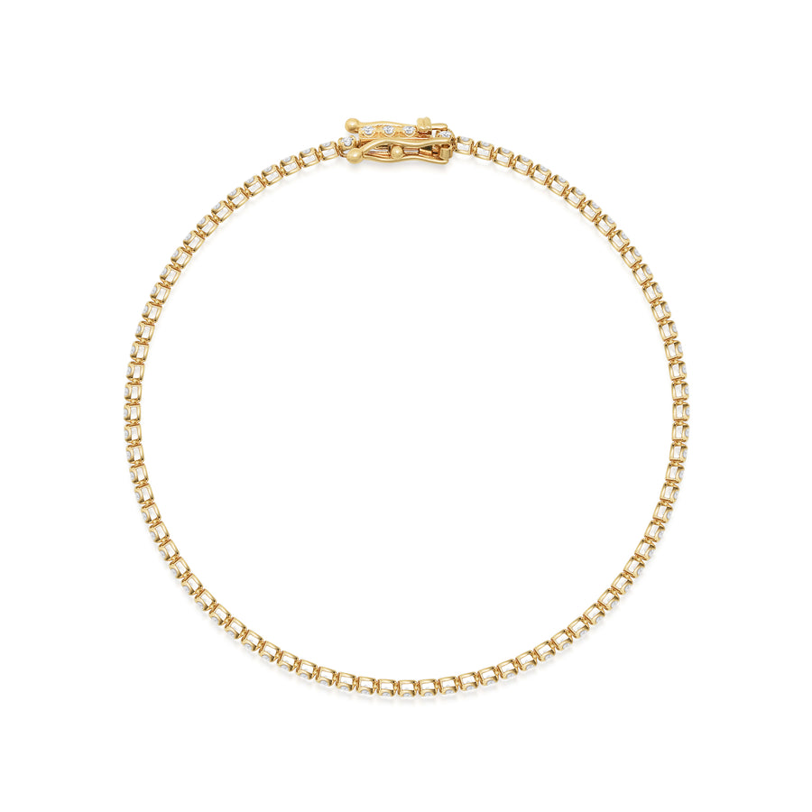 The Round Scallop Diamond Tennis Bracelet by East London jeweller Rachel Boston | Discover our collections of unique and timeless engagement rings, wedding rings, and modern fine jewellery. - Rachel Boston Jewellery