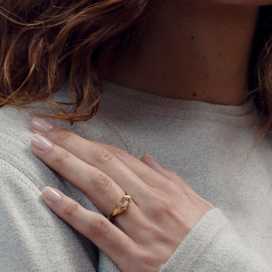 The SOLSTICE Ring by East London jeweller Rachel Boston | Discover our collections of unique and timeless engagement rings, wedding rings, and modern fine jewellery. - Rachel Boston Jewellery