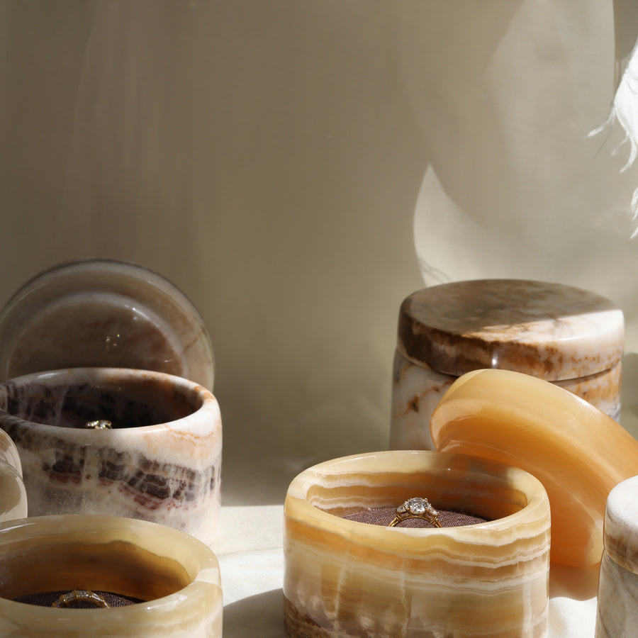 The Jewellery Box - Yellow Alabaster Stone - 2/5 by East London jeweller Rachel Boston | Discover our collections of unique and timeless engagement rings, wedding rings, and modern fine jewellery. - Rachel Boston Jewellery