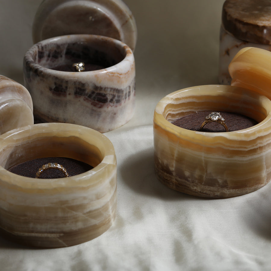 The Jewellery Box - Yellow Alabaster Stone - 2/5 by East London jeweller Rachel Boston | Discover our collections of unique and timeless engagement rings, wedding rings, and modern fine jewellery. - Rachel Boston Jewellery