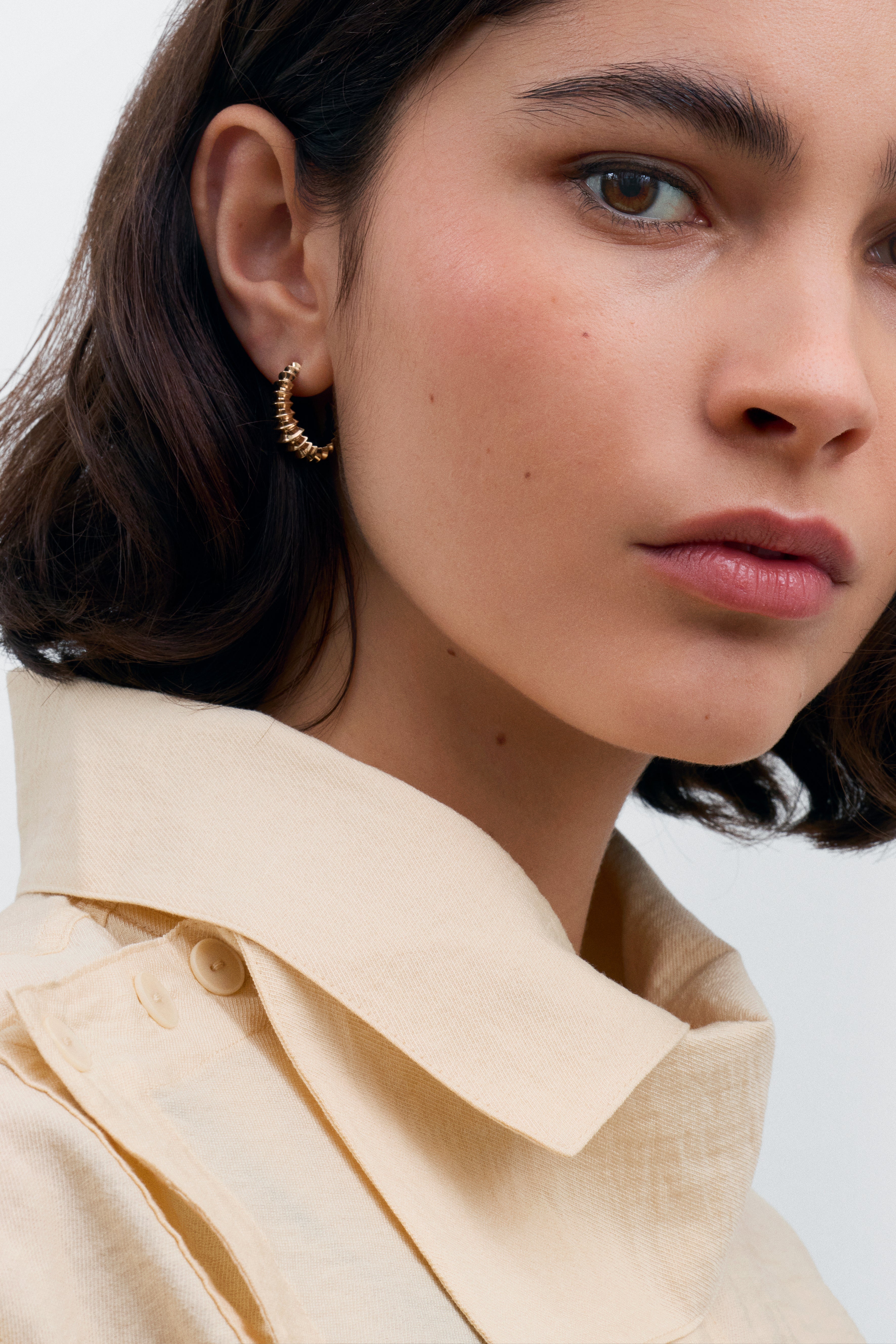 The Suadela Earrings by East London jeweller Rachel Boston | Discover our collections of unique and timeless engagement rings, wedding rings, and modern fine jewellery.