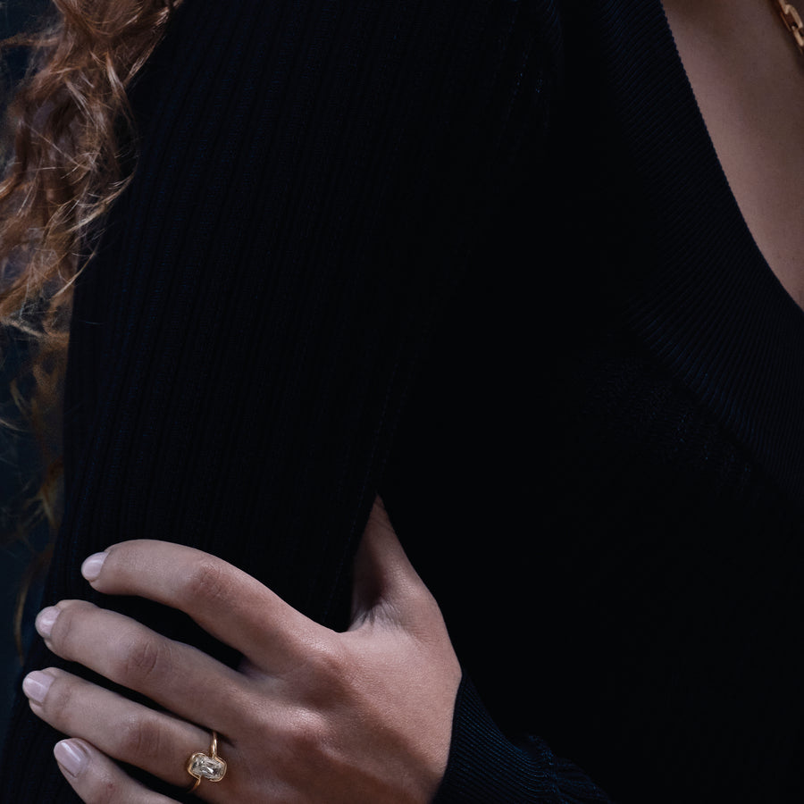 The TIDE Ring by East London jeweller Rachel Boston | Discover our collections of unique and timeless engagement rings, wedding rings, and modern fine jewellery. - Rachel Boston Jewellery