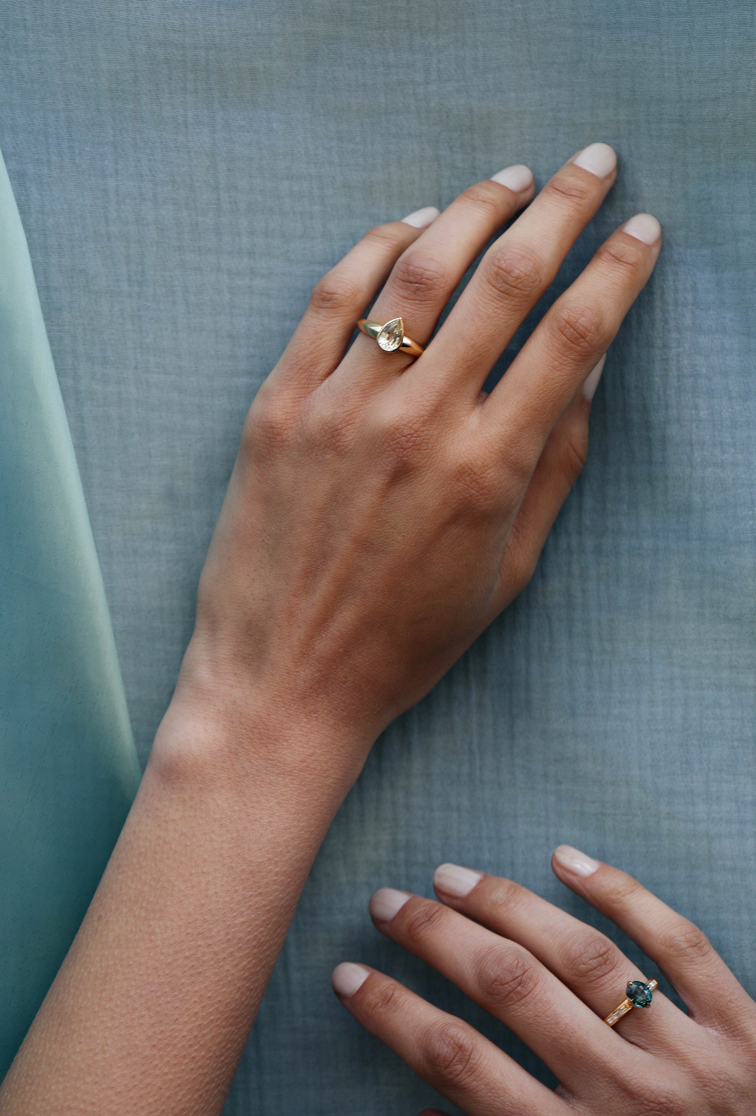 The Tocantins Ring by East London jeweller Rachel Boston | Discover our collections of unique and timeless engagement rings, wedding rings, and modern fine jewellery.