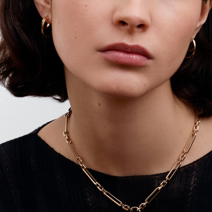 The LOOP Necklace by East London jeweller Rachel Boston | Discover our collections of unique and timeless engagement rings, wedding rings, and modern fine jewellery. - Rachel Boston Jewellery