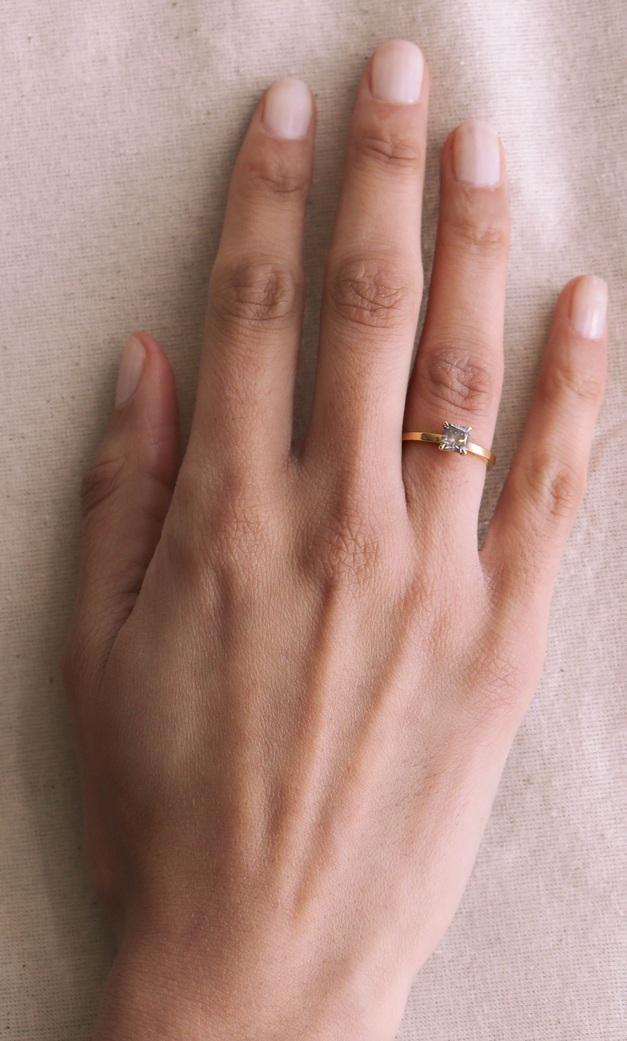 The X - Umbriel Ring by East London jeweller Rachel Boston | Discover our collections of unique and timeless engagement rings, wedding rings, and modern fine jewellery.