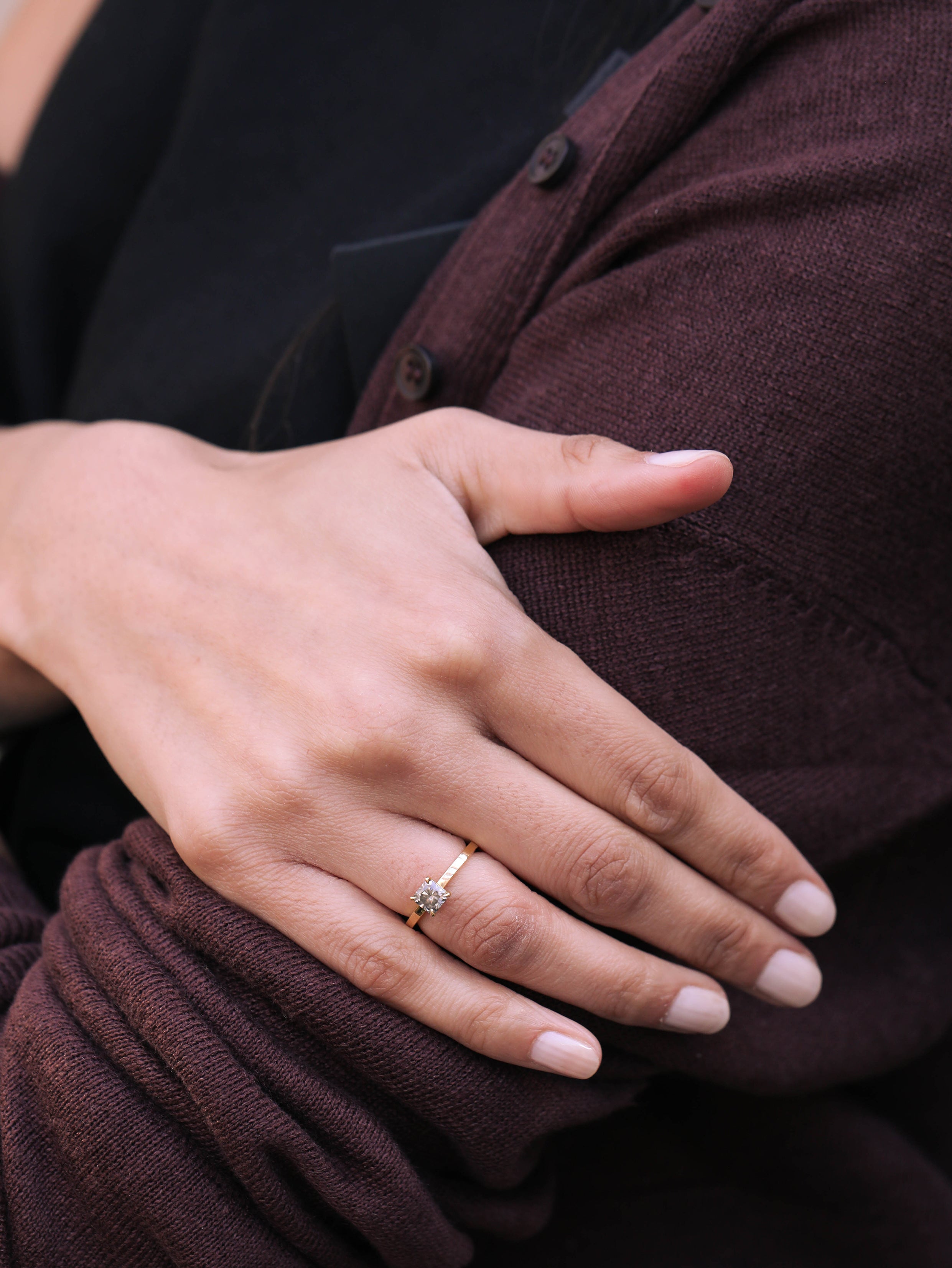 The X - Umbriel Ring by East London jeweller Rachel Boston | Discover our collections of unique and timeless engagement rings, wedding rings, and modern fine jewellery.