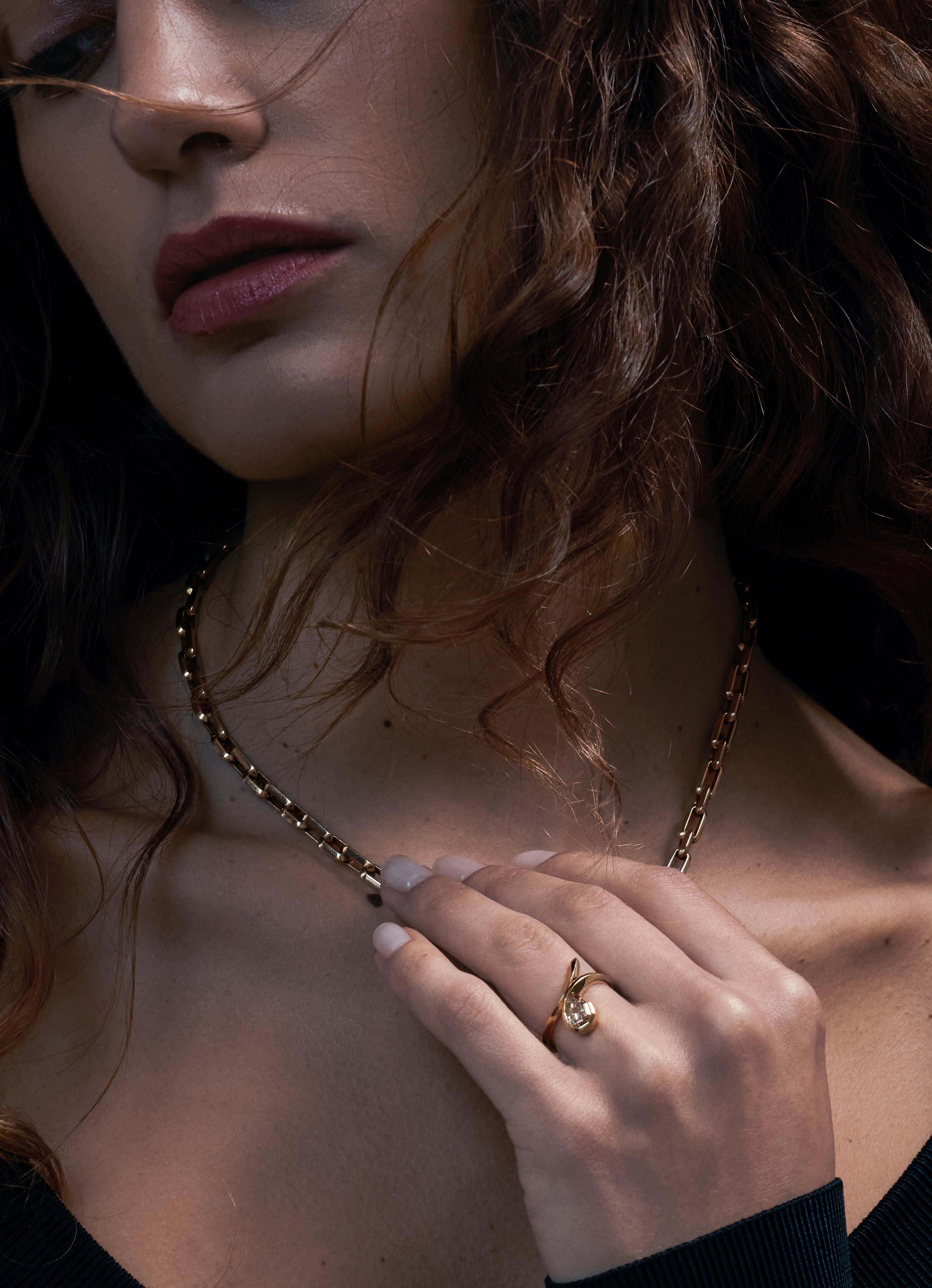 The Whirl Ring by East London jeweller Rachel Boston | Discover our collections of unique and timeless engagement rings, wedding rings, and modern fine jewellery.